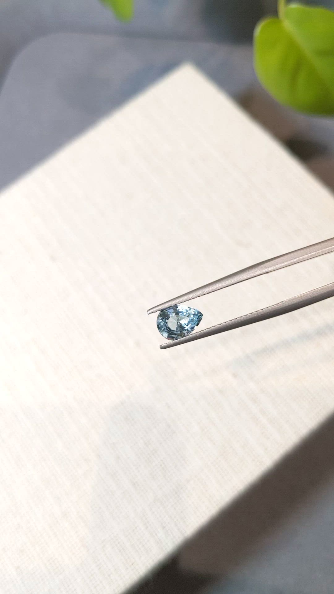 0.86 Ct. Blue Aquamarine from Madagascar Size Video