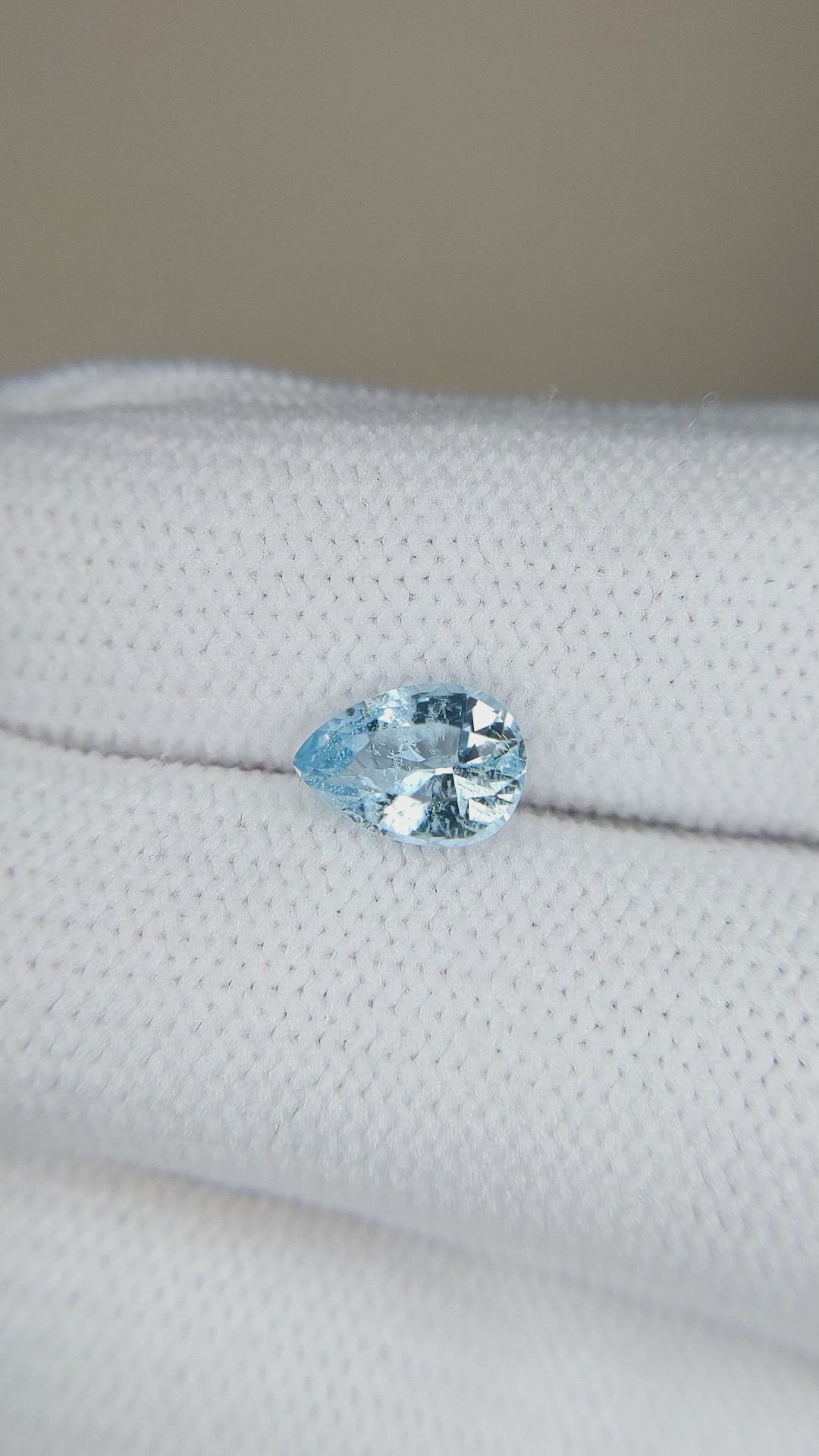 1.01 Ct. Blue Aquamarine from Madagascar Size Video