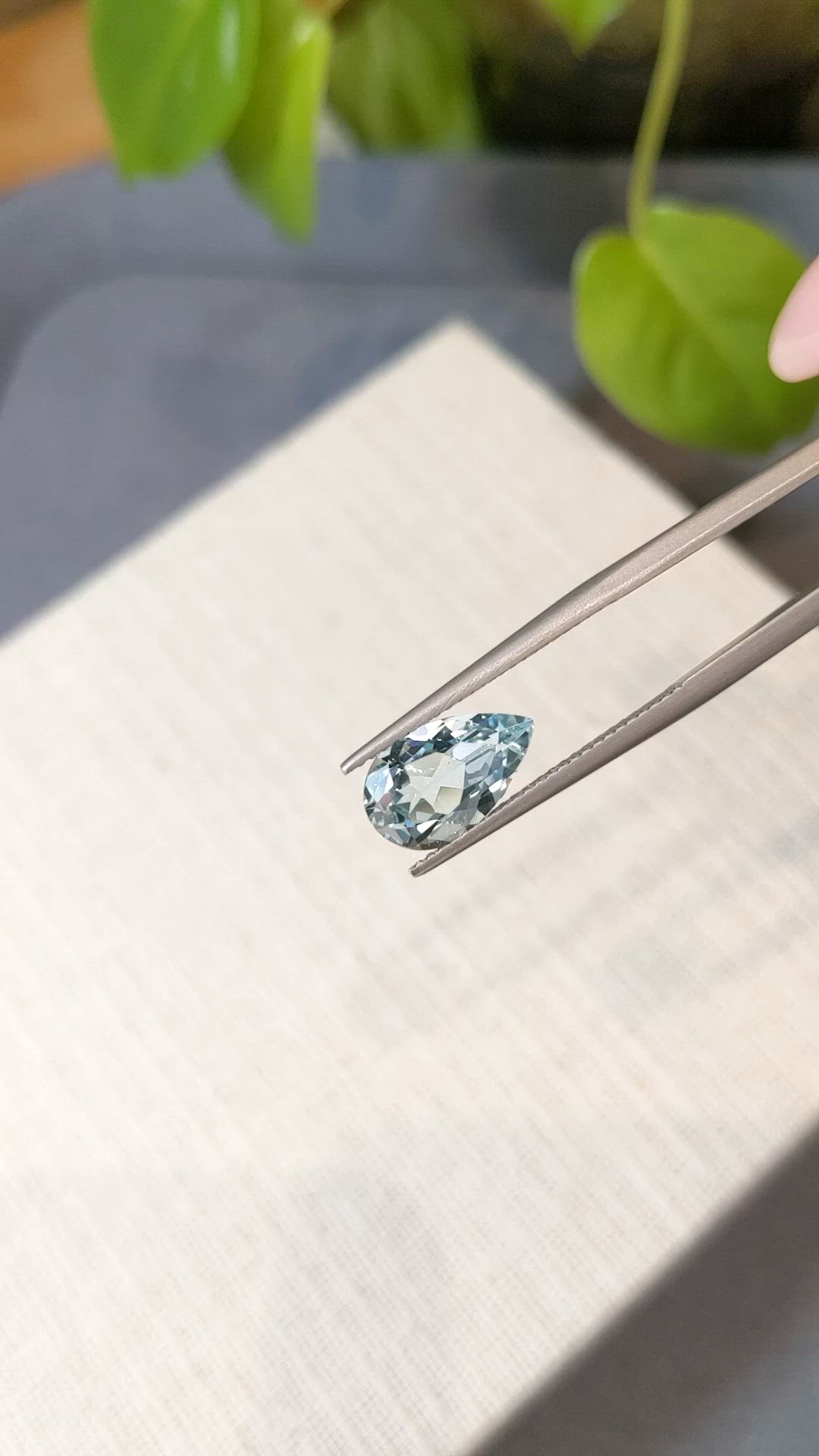 2.18 Ct. Blue Aquamarine from Madagascar Size Video