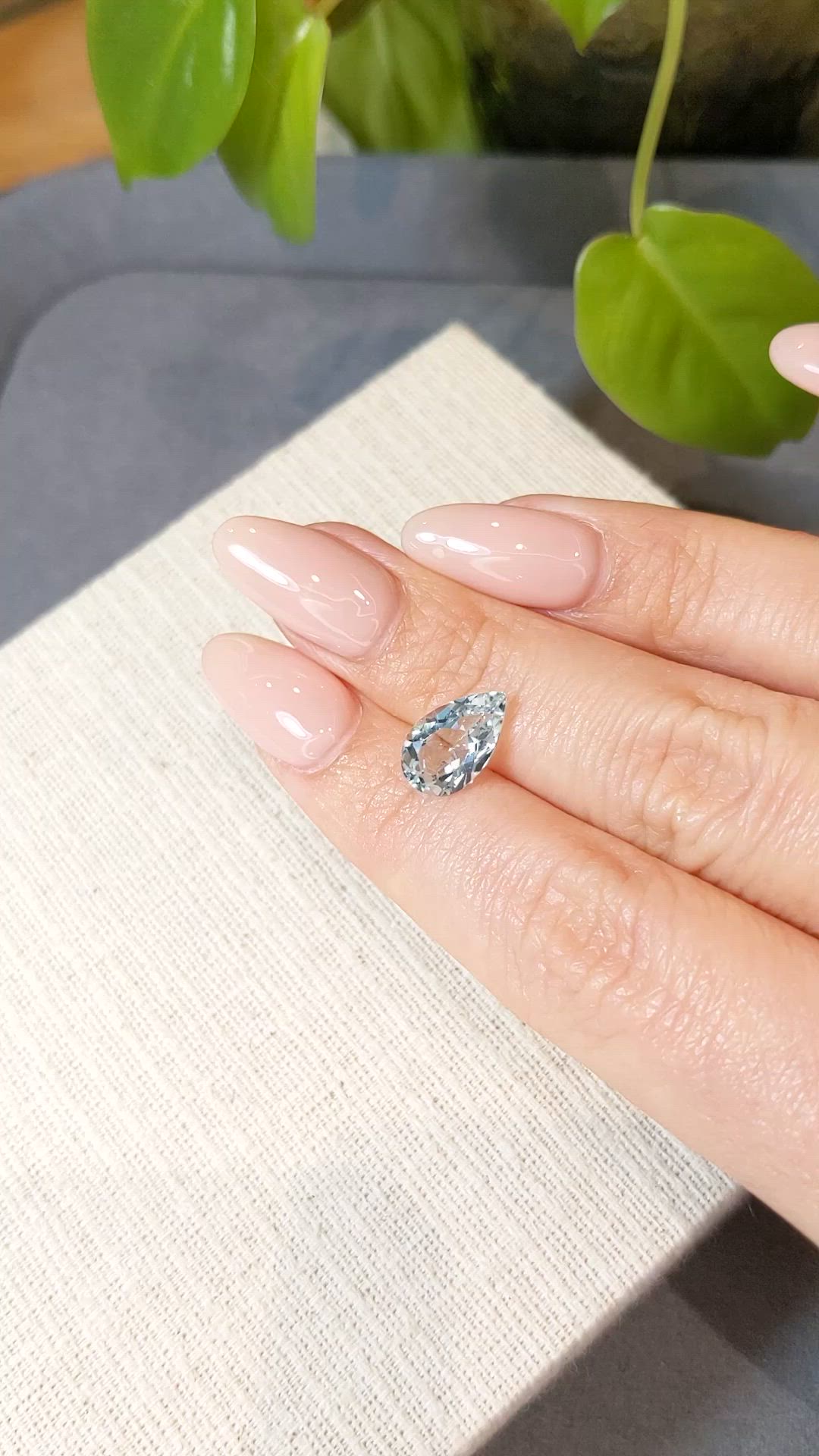 2.18 Ct. Blue Aquamarine from Madagascar Size Video