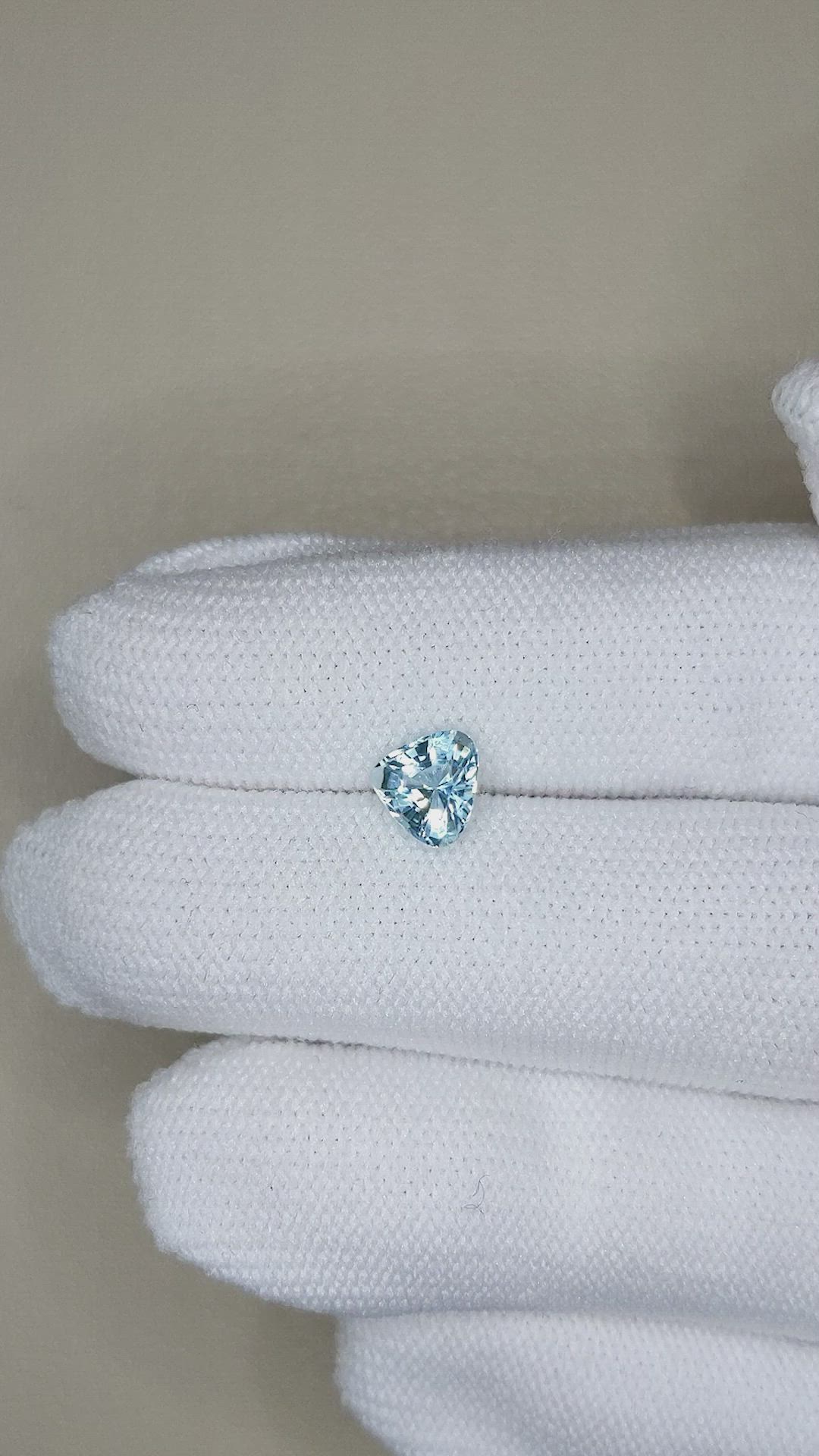 0.88 Ct. Blue Aquamarine from Madagascar Size Video