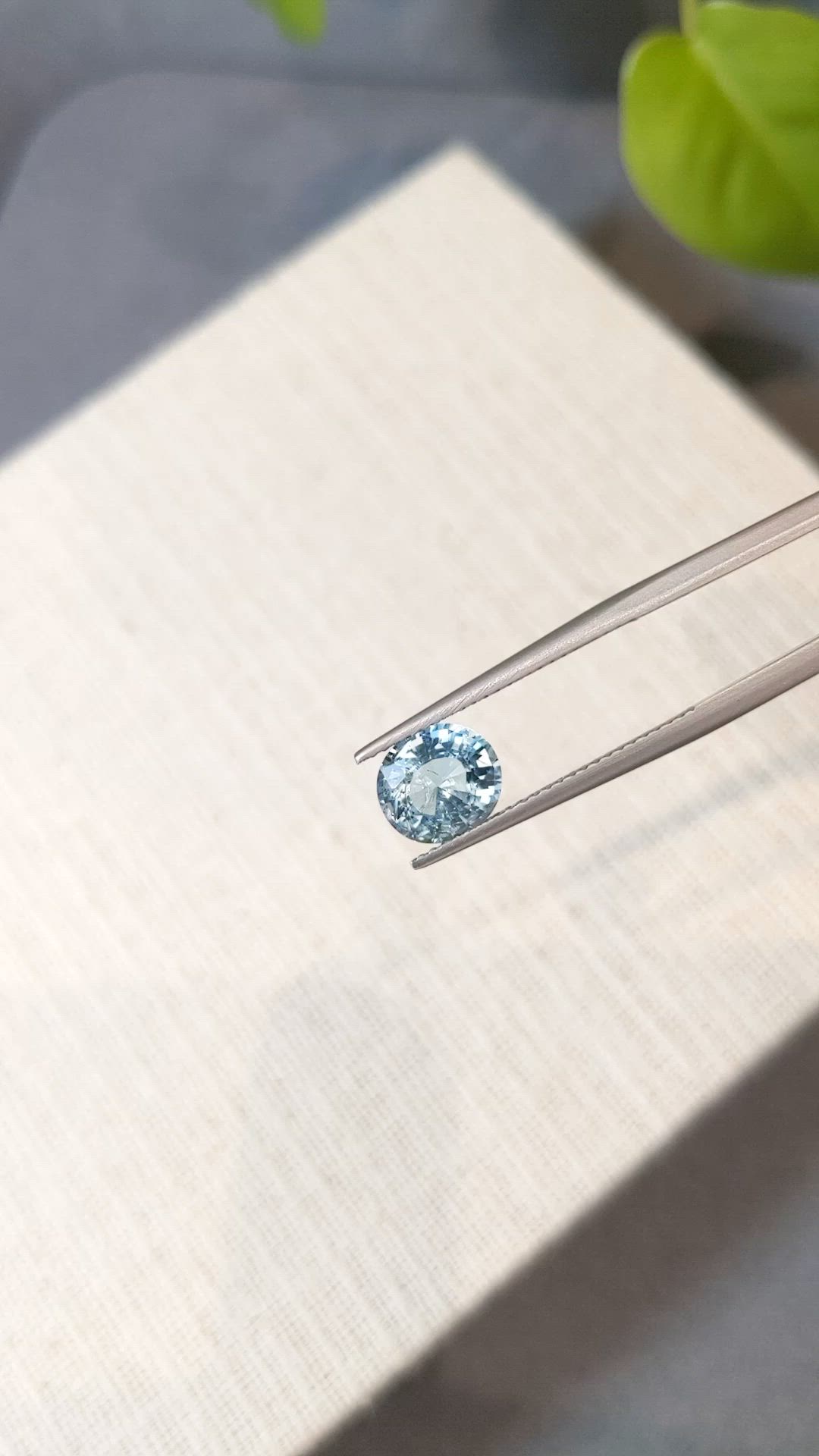 1.62 Ct. Blue Aquamarine from Madagascar Size Video