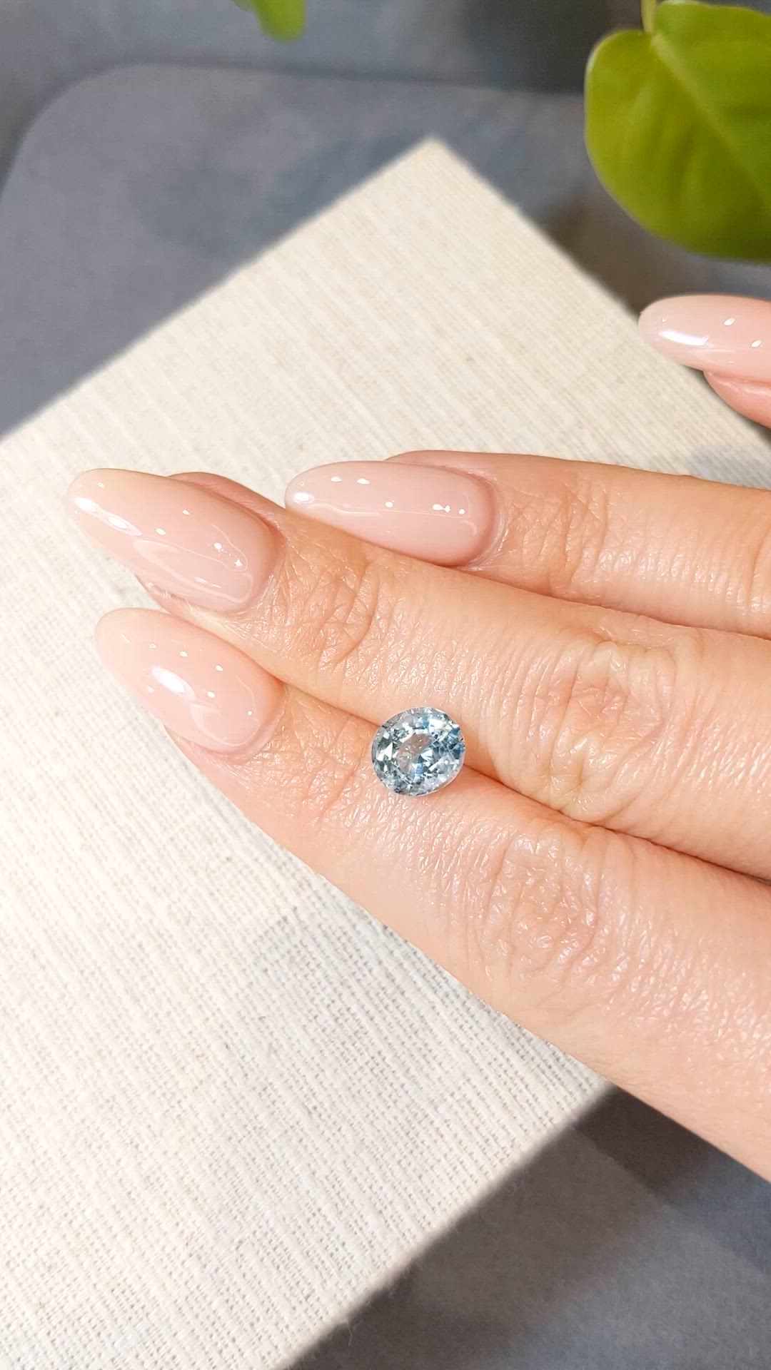 1.62 Ct. Blue Aquamarine from Madagascar Size Video