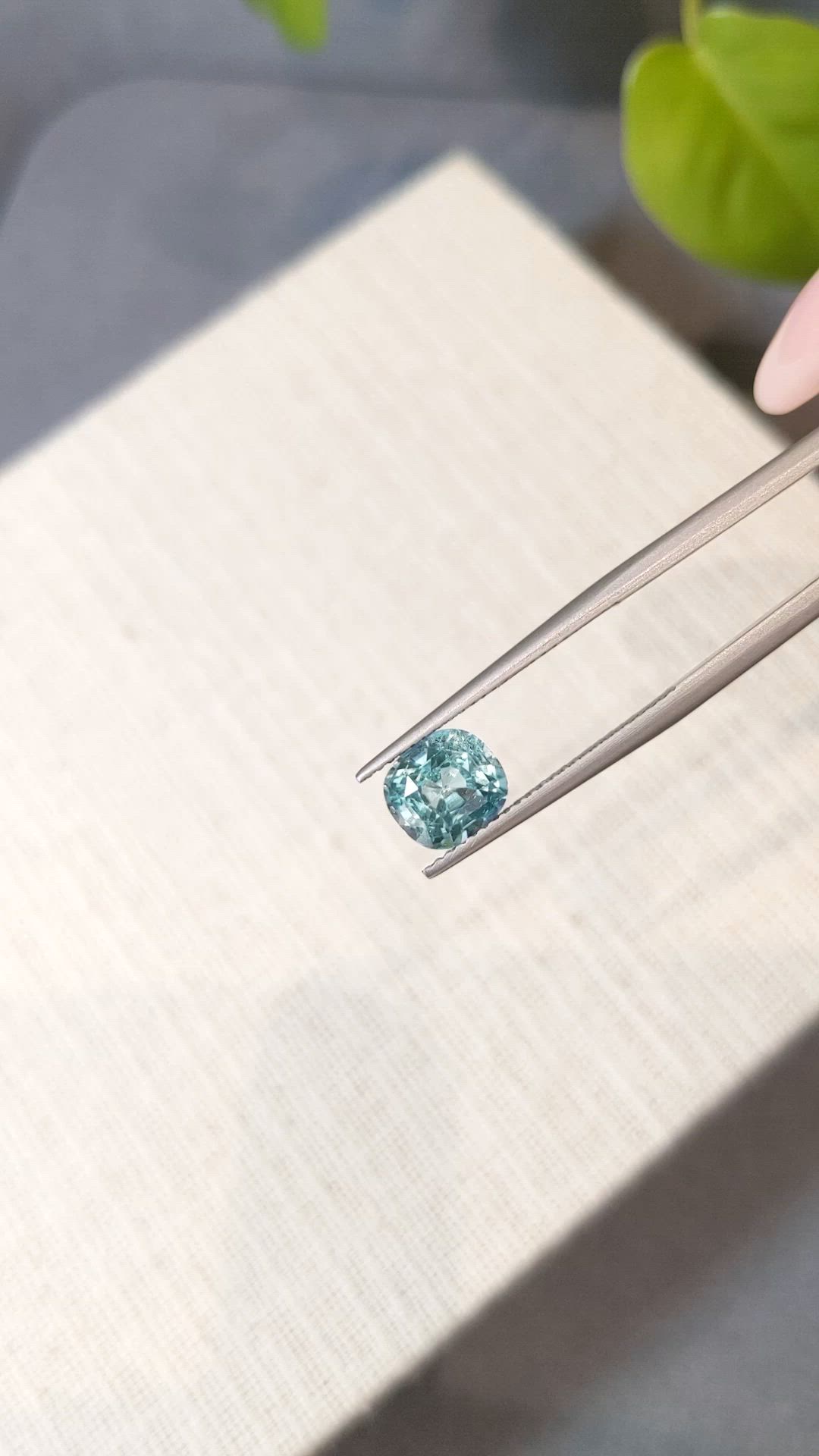 2.20 Ct. Greenish Blue Aquamarine from Madagascar Size Video