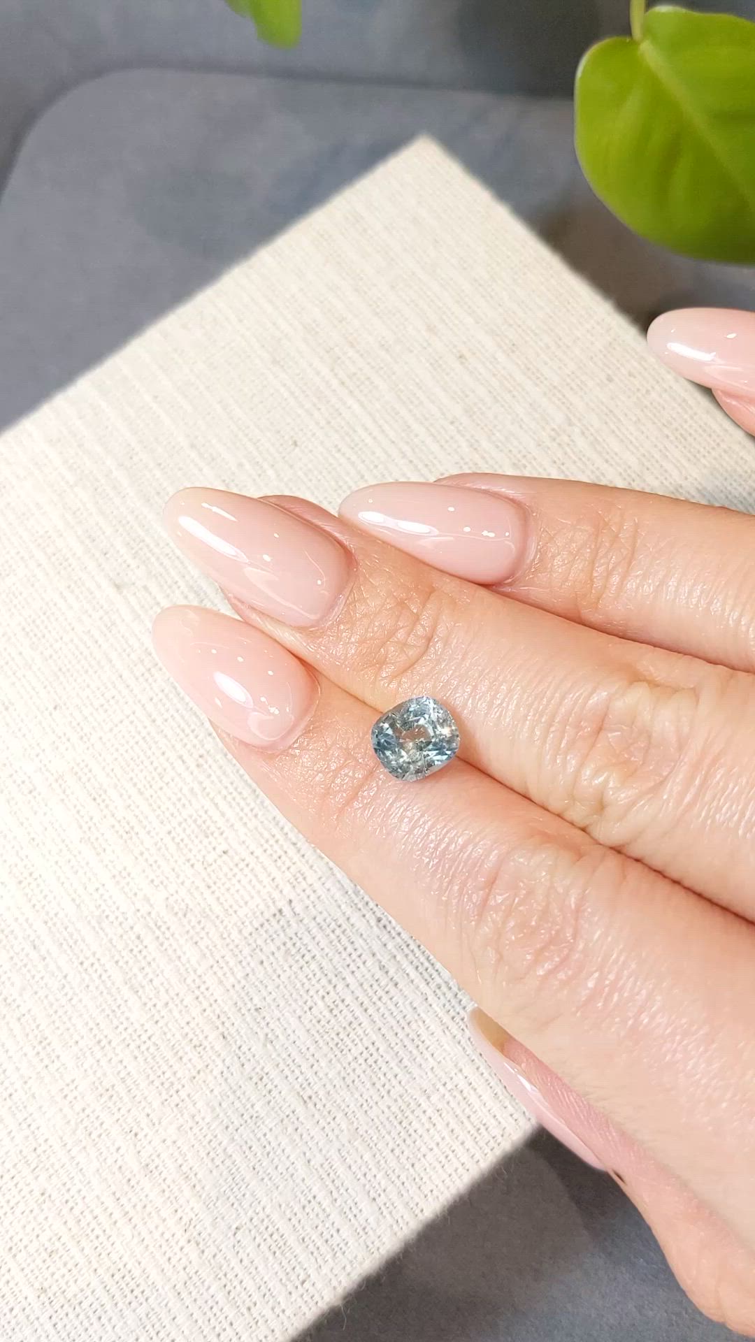 2.20 Ct. Greenish Blue Aquamarine from Madagascar Size Video