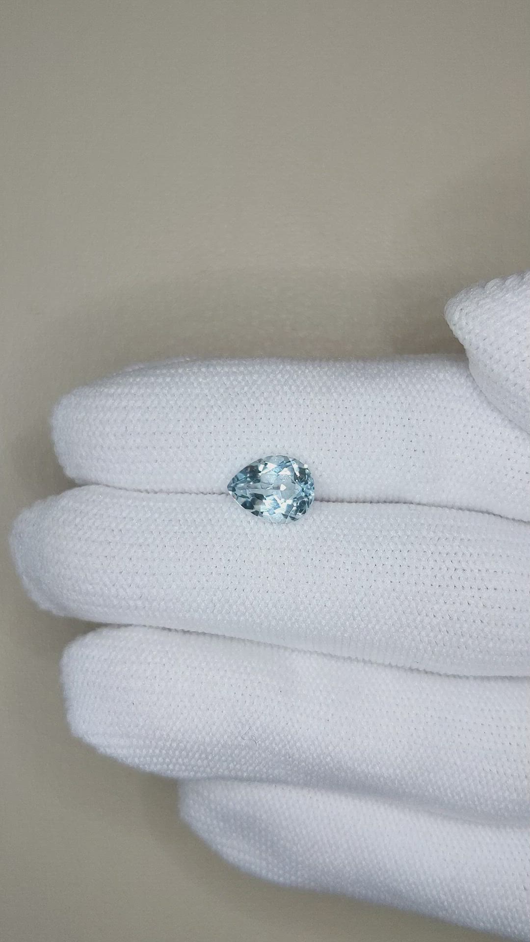 1.62 Ct. Blue Aquamarine from Madagascar Size Video