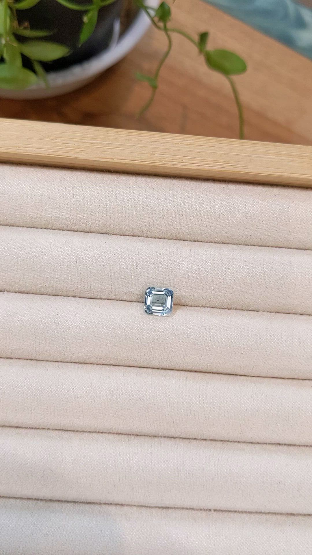 1.16 Ct. Greenish Blue Aquamarine from Madagascar Size Video