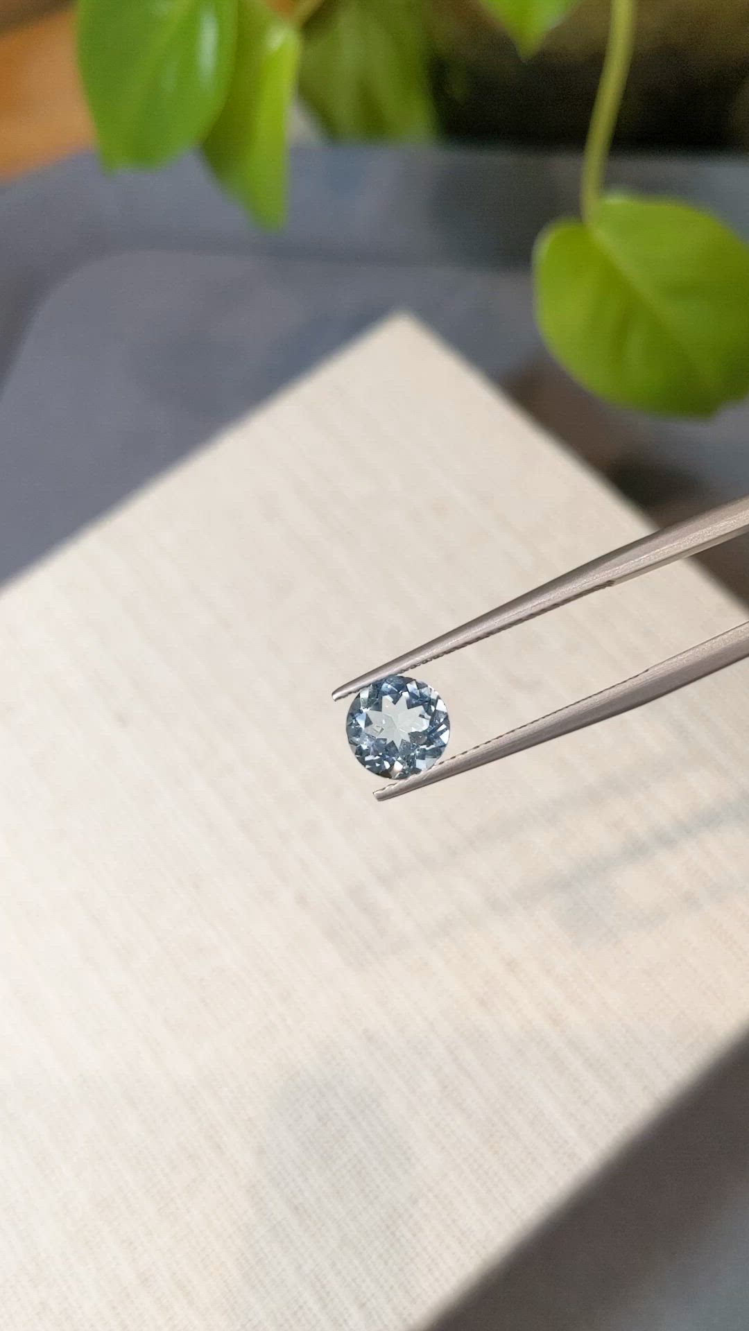 1.12 Ct. Blue Aquamarine from Madagascar Size Video