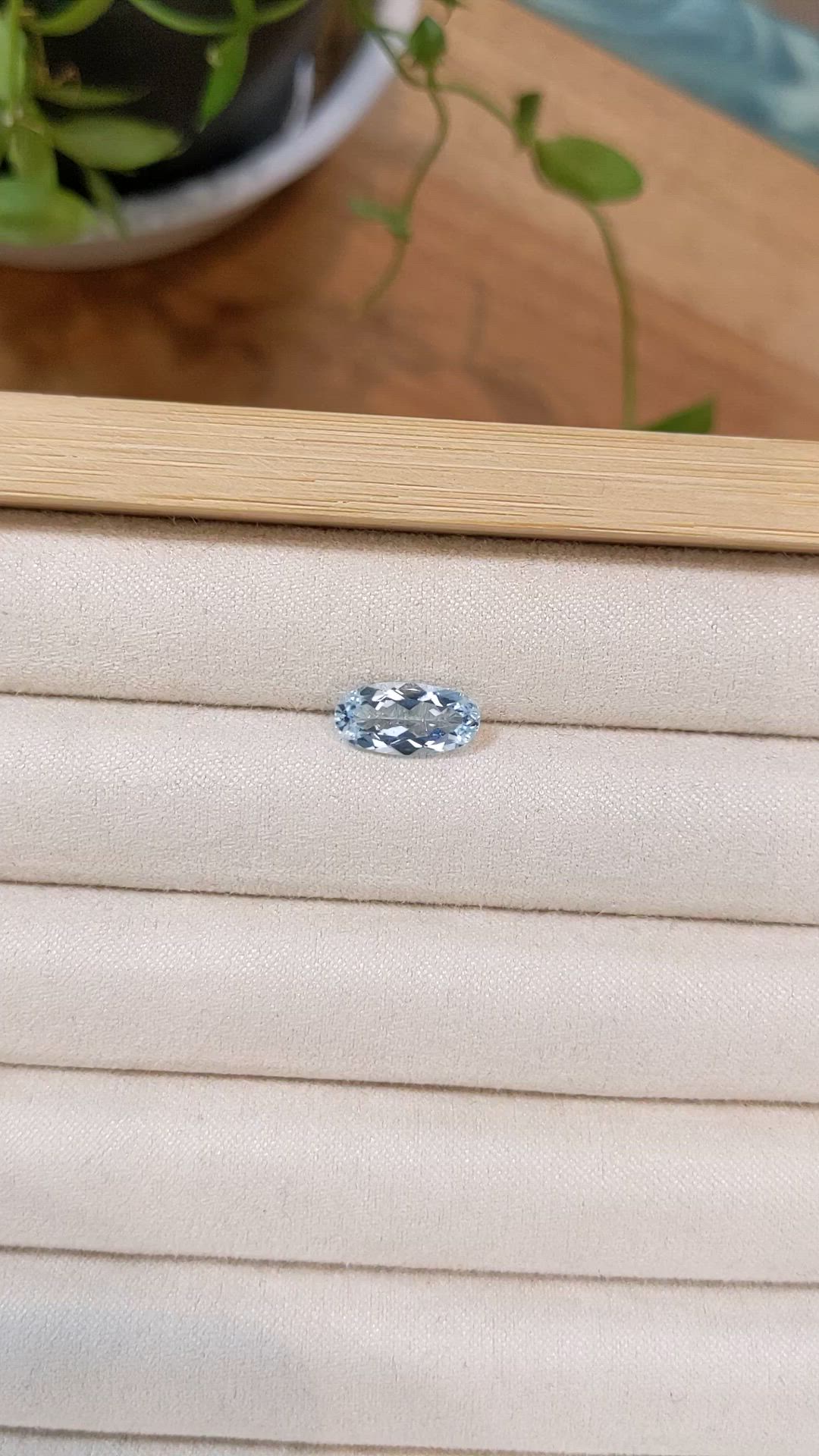 1.78 Ct. Blue Aquamarine from Madagascar Size Video