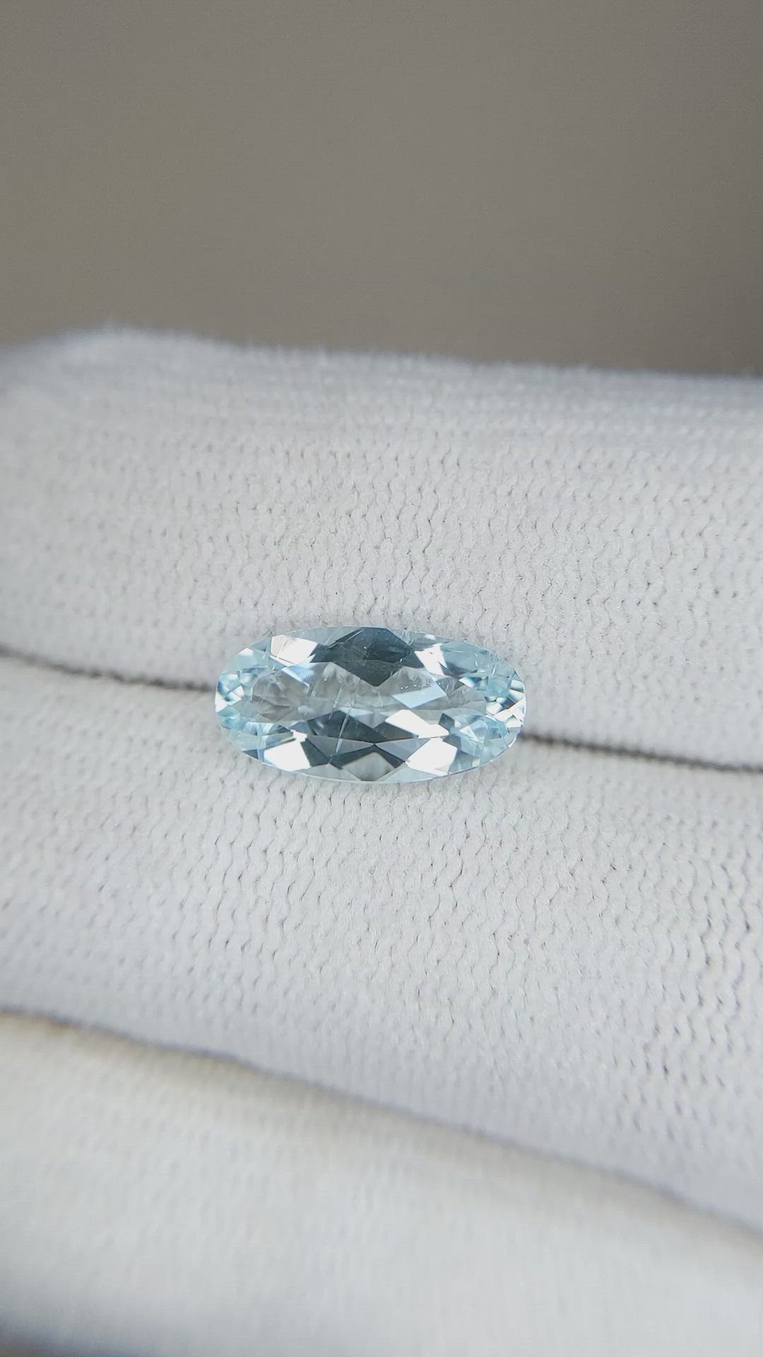 1.78 Ct. Blue Aquamarine from Madagascar Size Video