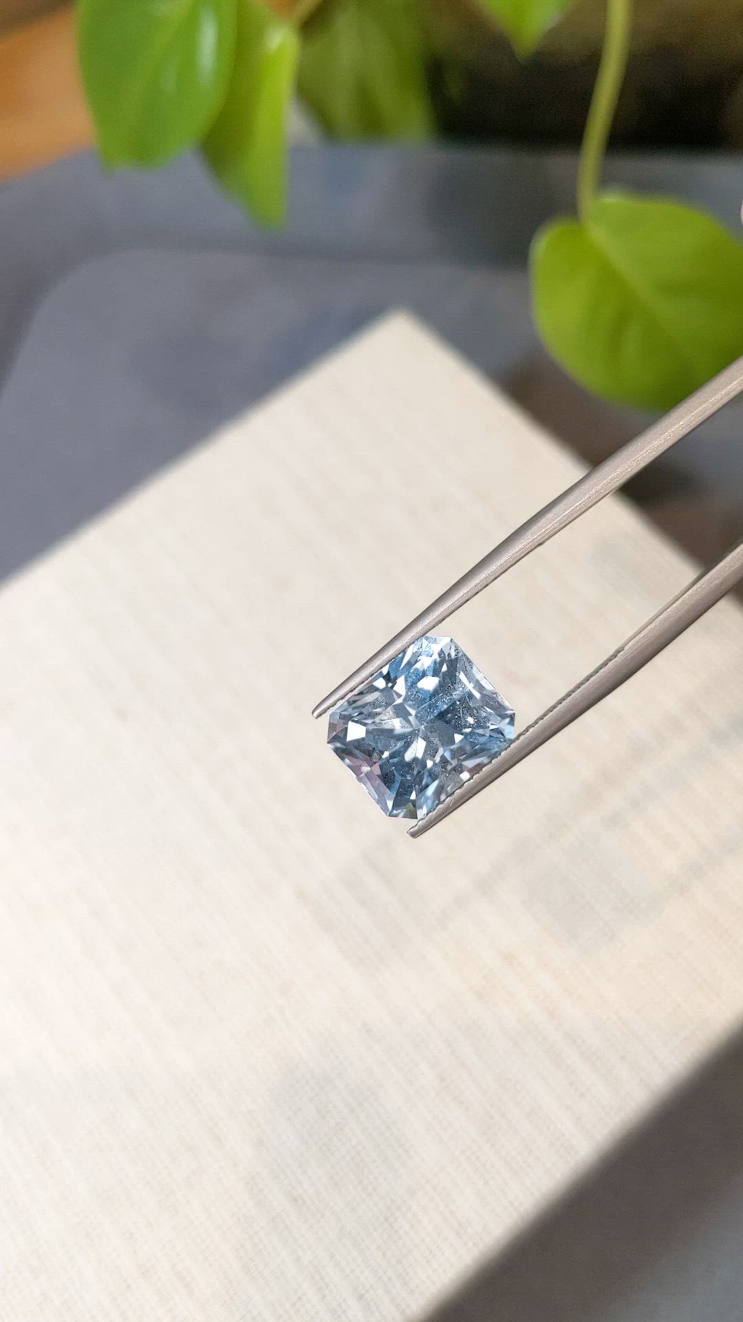 6.21 Ct. Blue Aquamarine from Madagascar Size Video