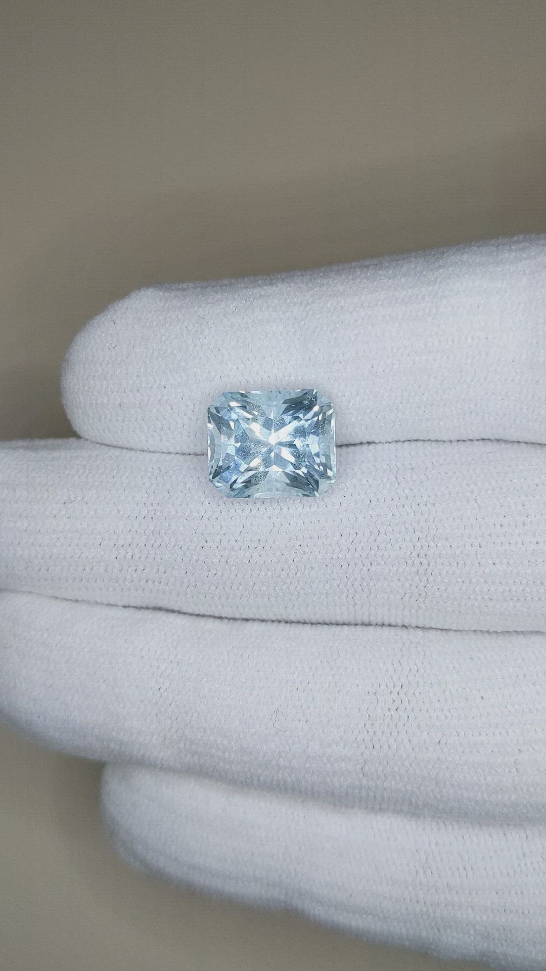 6.21 Ct. Blue Aquamarine from Madagascar Size Video