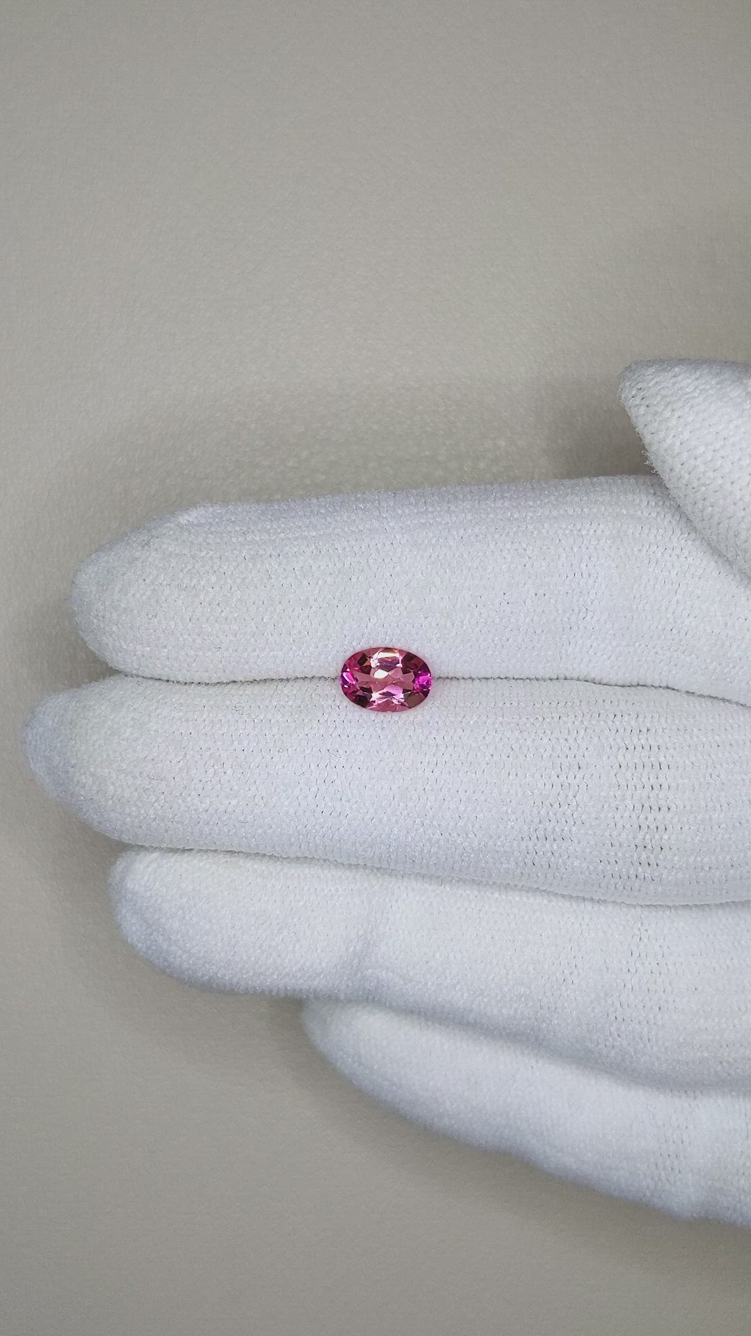 0.65 Ct. Pink Tourmaline from Mozambique Size Video