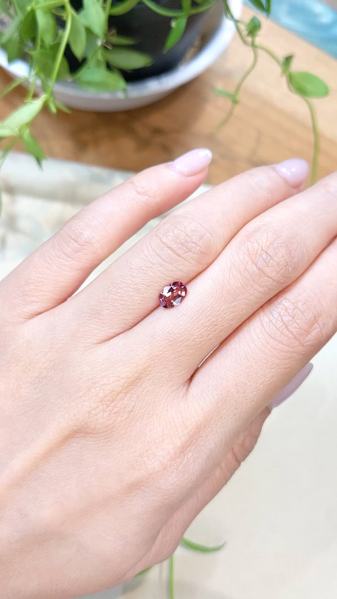 0.65 Ct. Pink Tourmaline from Mozambique Size Video