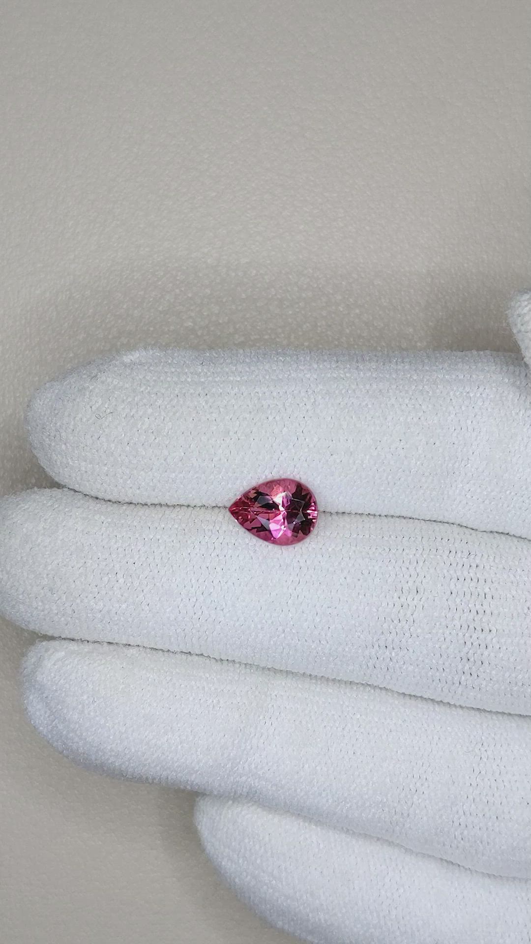 1.08 Ct. Pink Tourmaline from Mozambique Size Video
