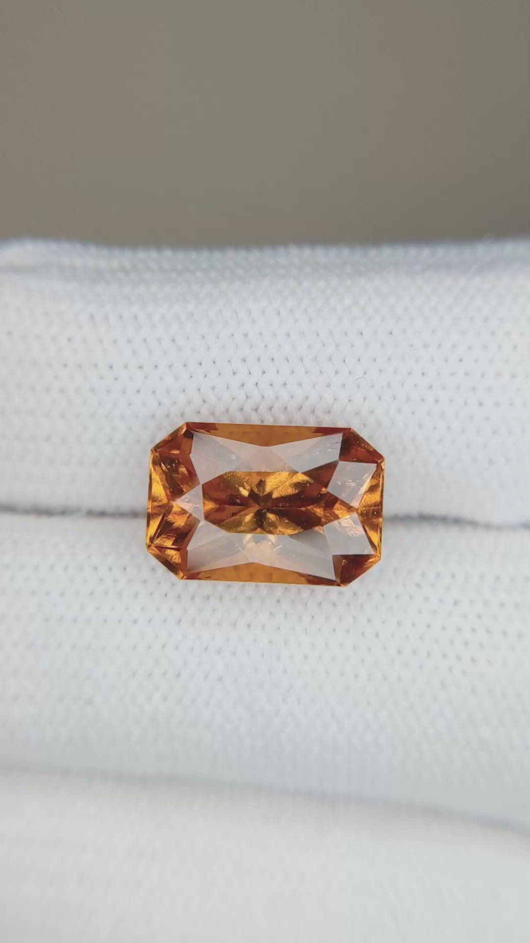 6.68 Ct. Golden Brown Garnet from Madagascar Size Video