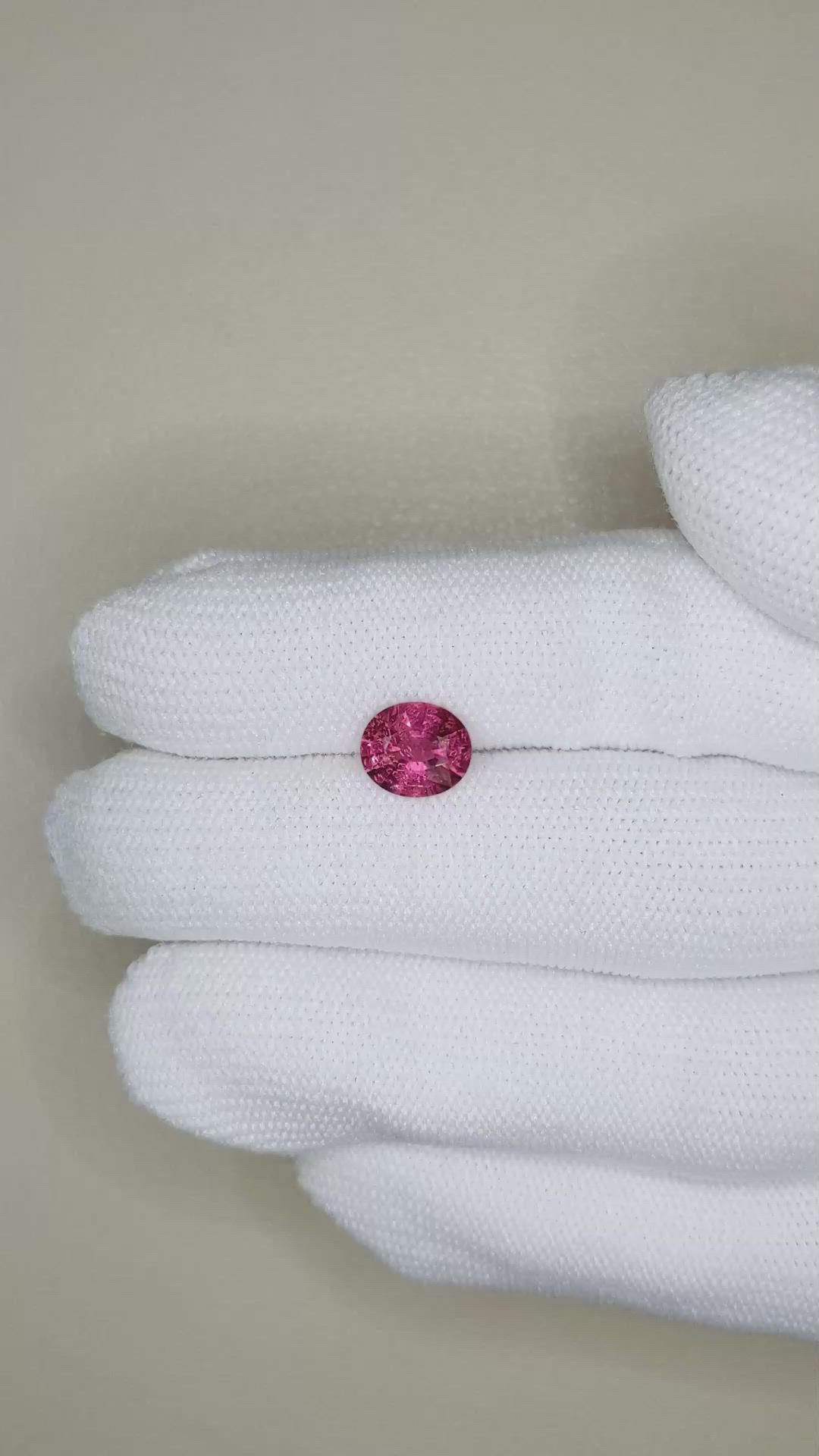 1.46 Ct. Pink Tourmaline from Madagascar Size Video