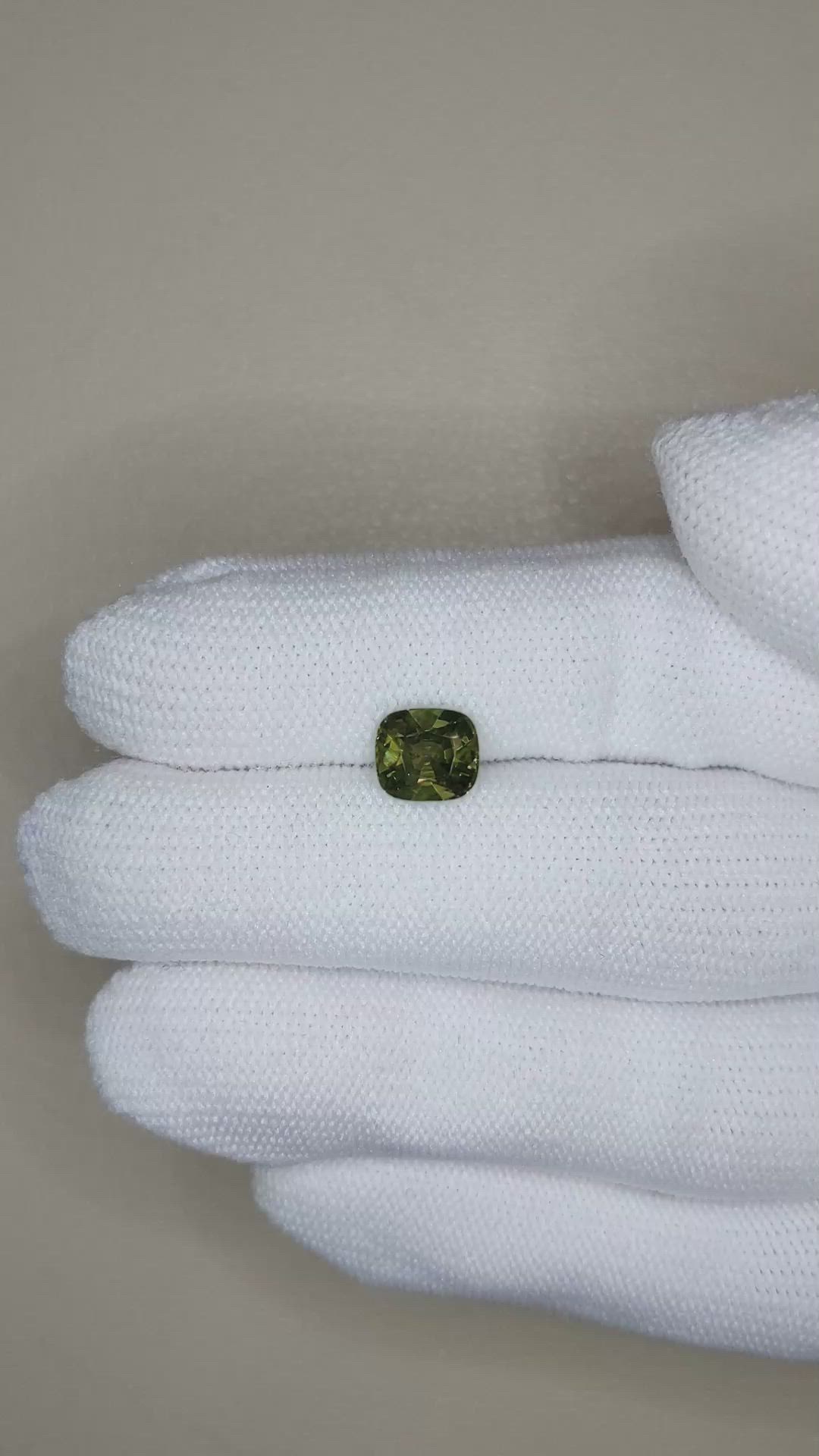 2.09 Ct. Green Tourmaline from Madagascar Size Video