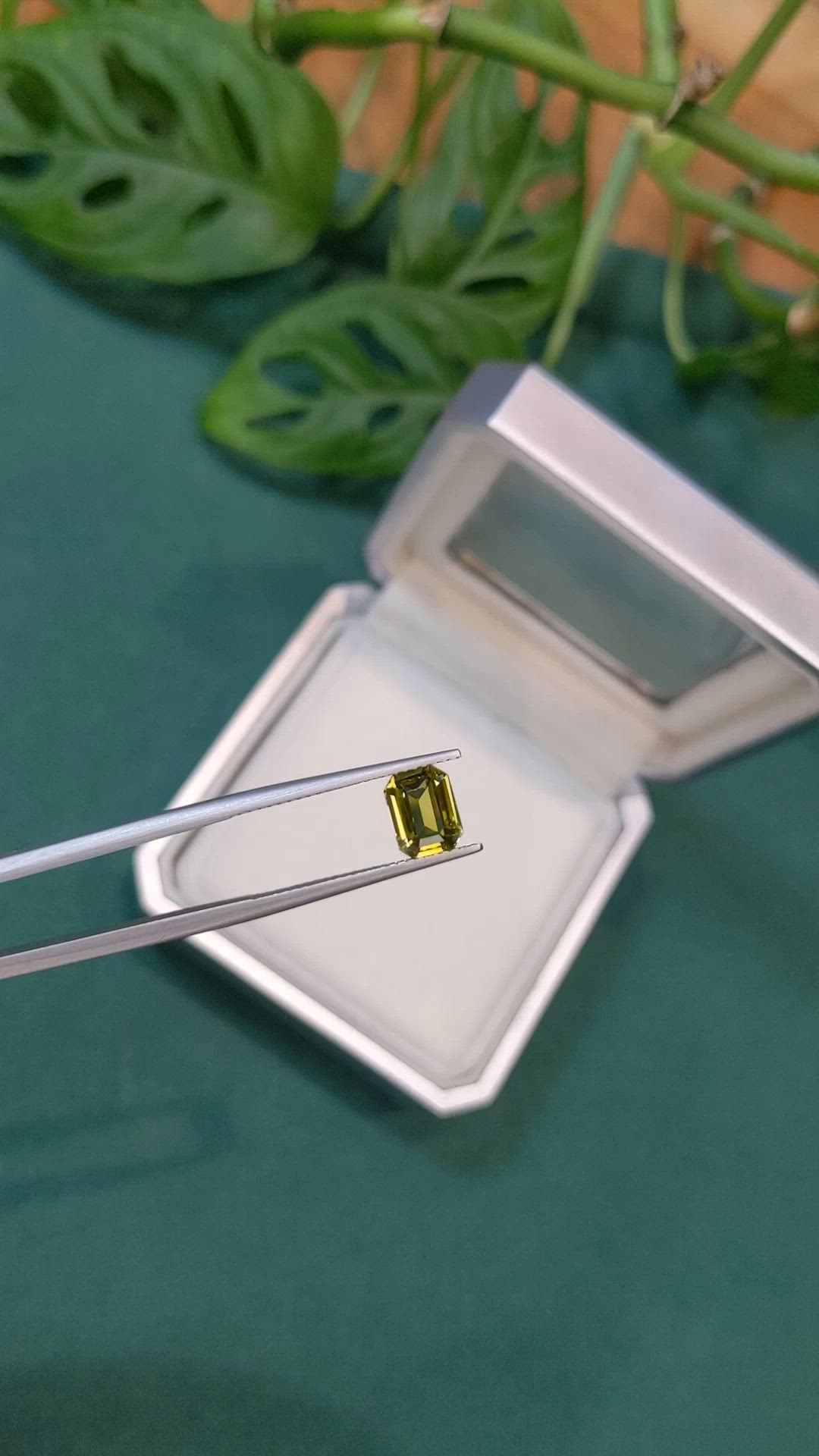 1.75 Ct. Yellowish Green Chrysoberyl from Madagascar Size Video