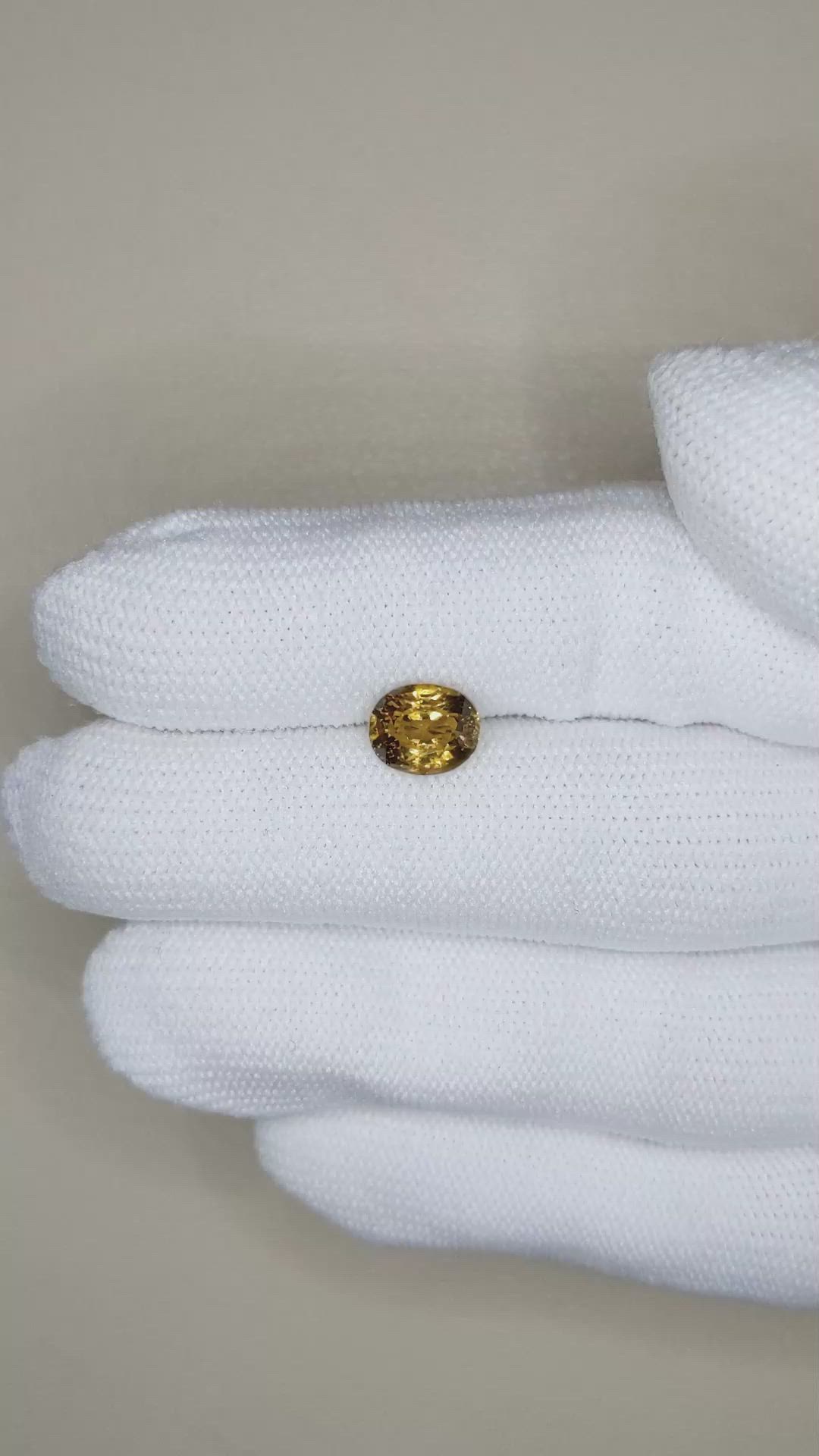 2.06 Ct. Brown Chrysoberyl from Madagascar Size Video