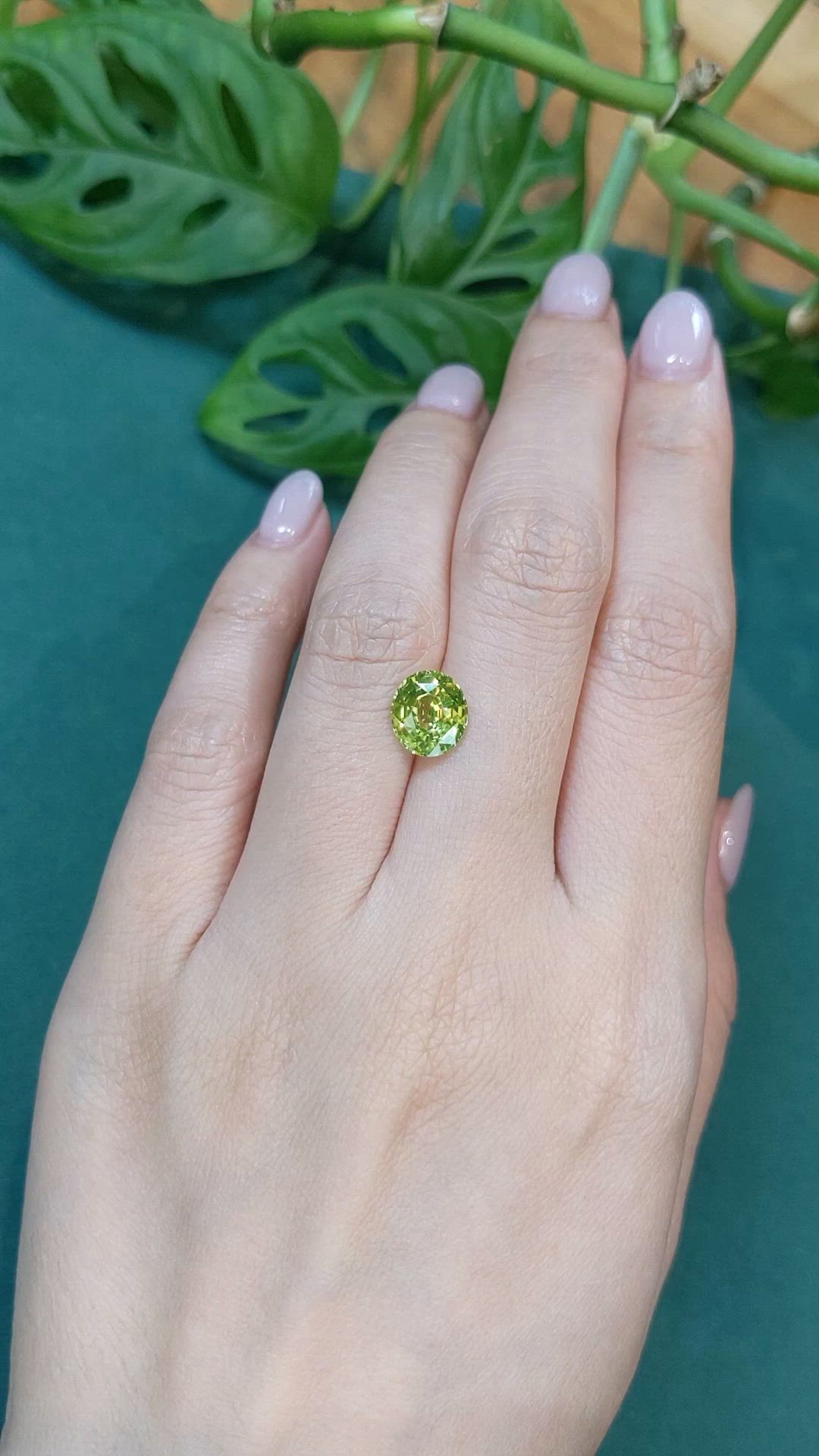 2.48 Ct. Green Tourmaline from Madagascar Size Video