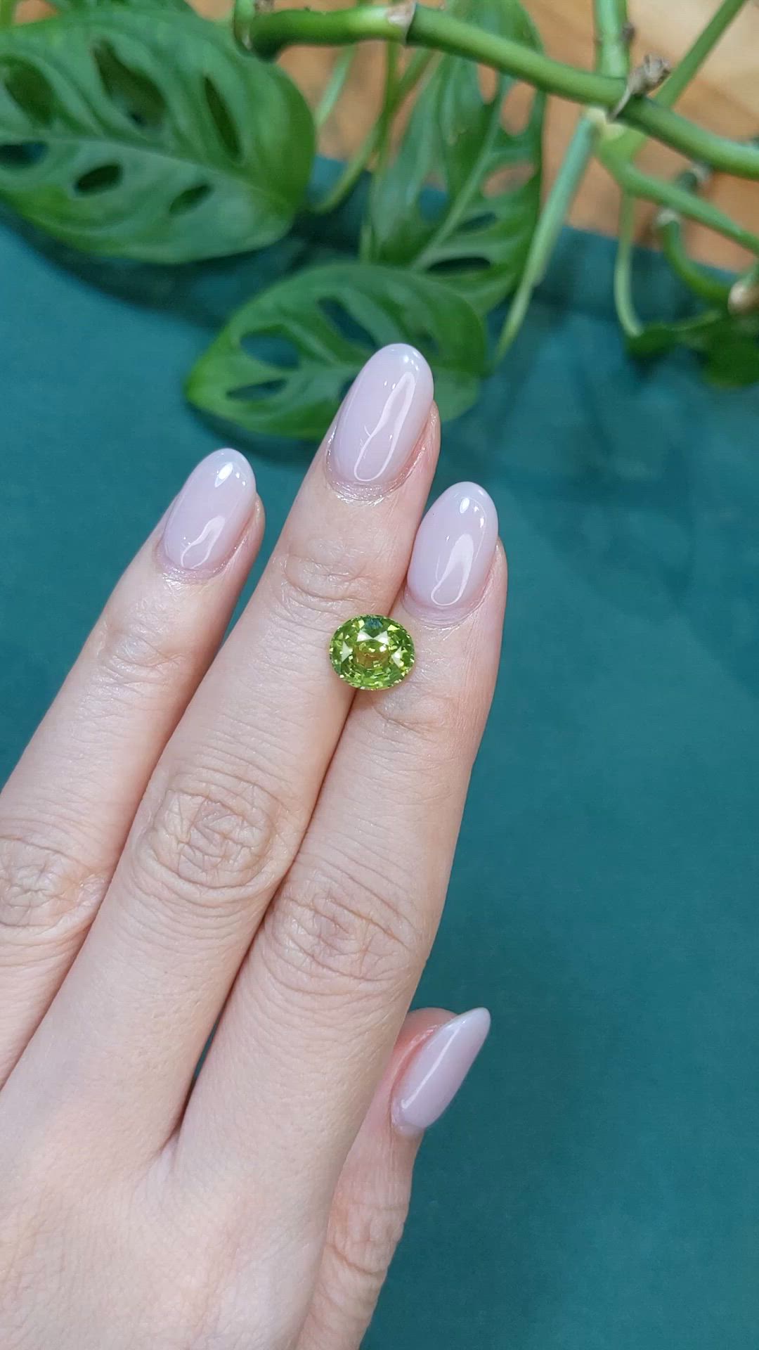 2.48 Ct. Green Tourmaline from Madagascar Size Video