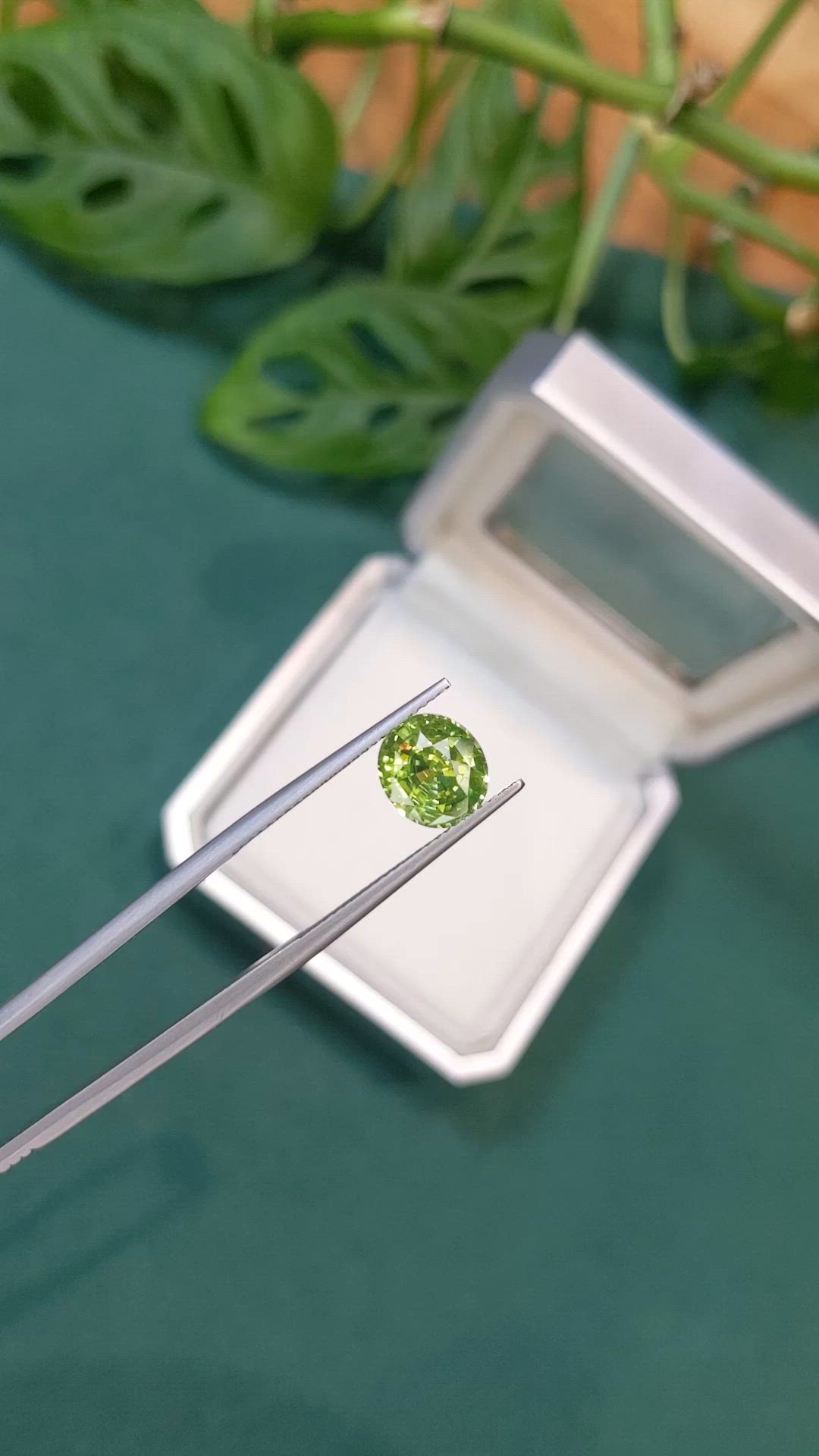 2.48 Ct. Green Tourmaline from Madagascar Size Video