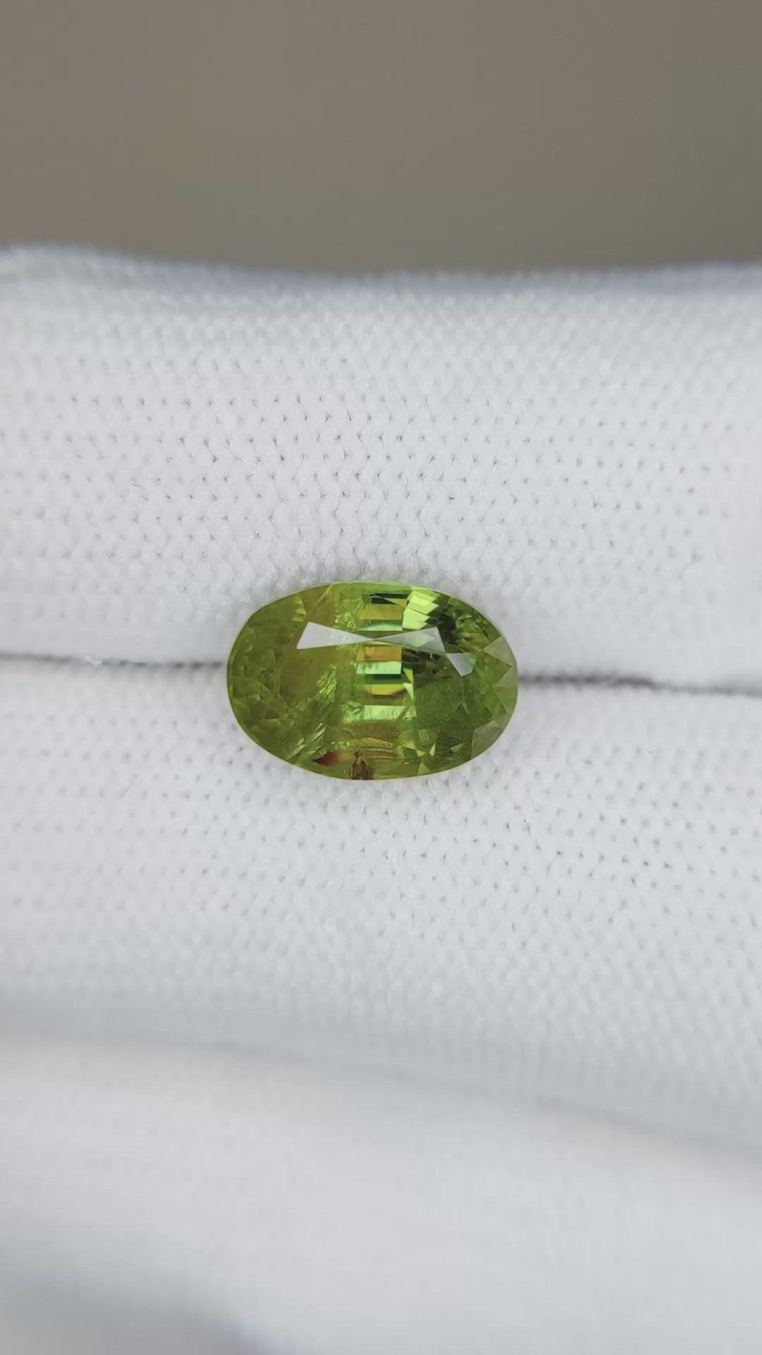 3.90 Ct. Green Sphene (Titanite) from Madagascar Size Video