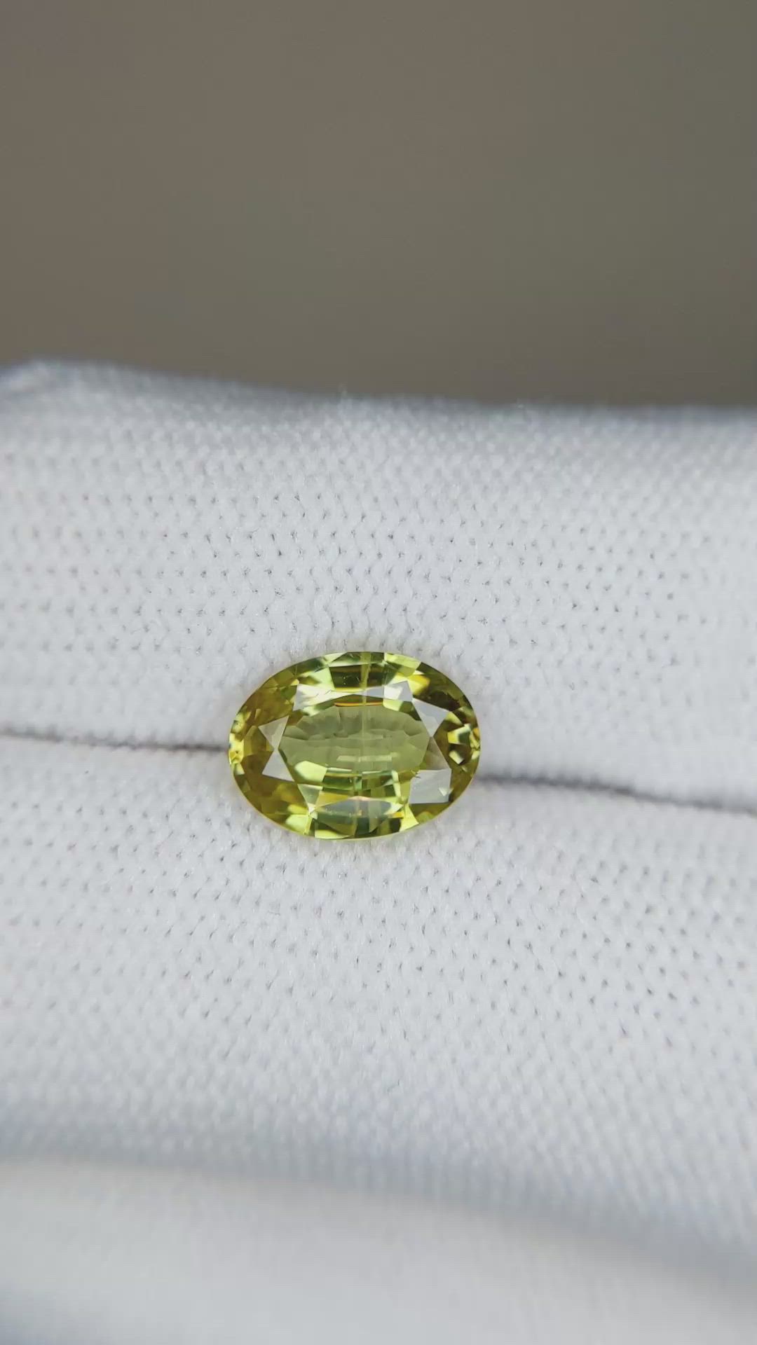 2.26 Ct. Greenish Brown Sphene (Titanite) from Madagascar Size Video