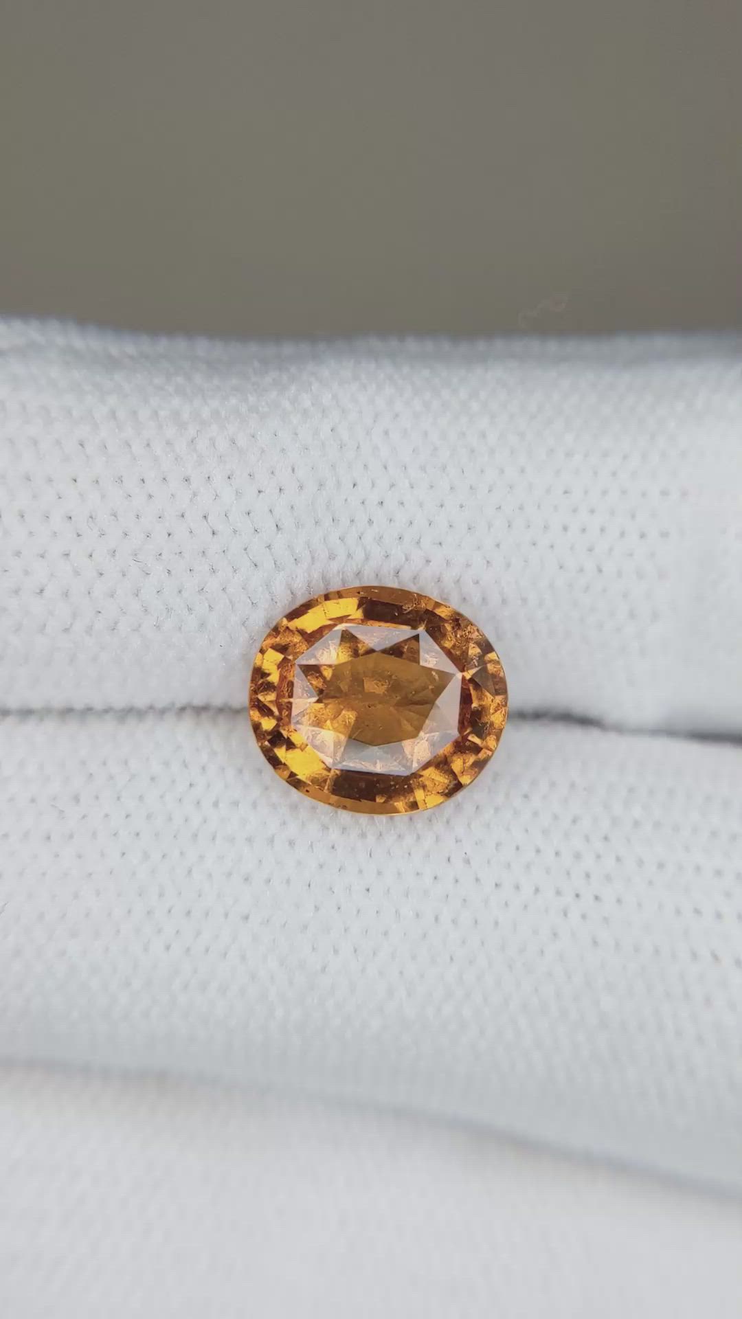 3.78 Ct. Golden Brown Garnet from Madagascar Size Video