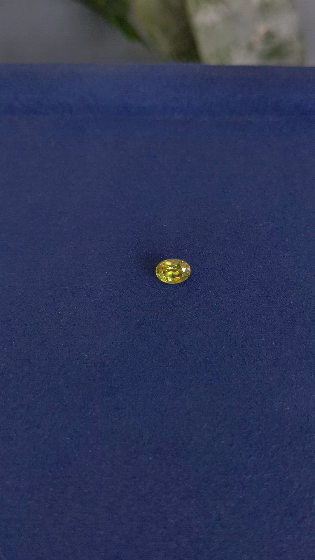 1.75 Ct. Yellowish Green Sphene (Titanite) from Madagascar Size Video