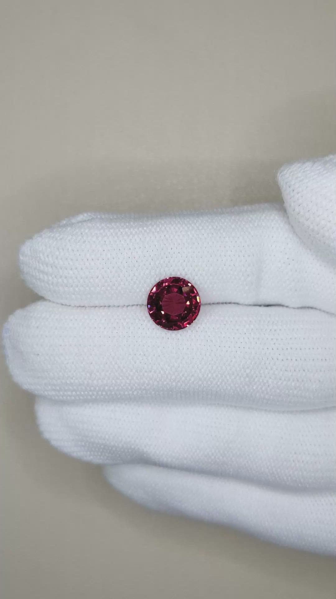 3.16 Ct. Pinkish Red Garnet from Madagascar Size Video