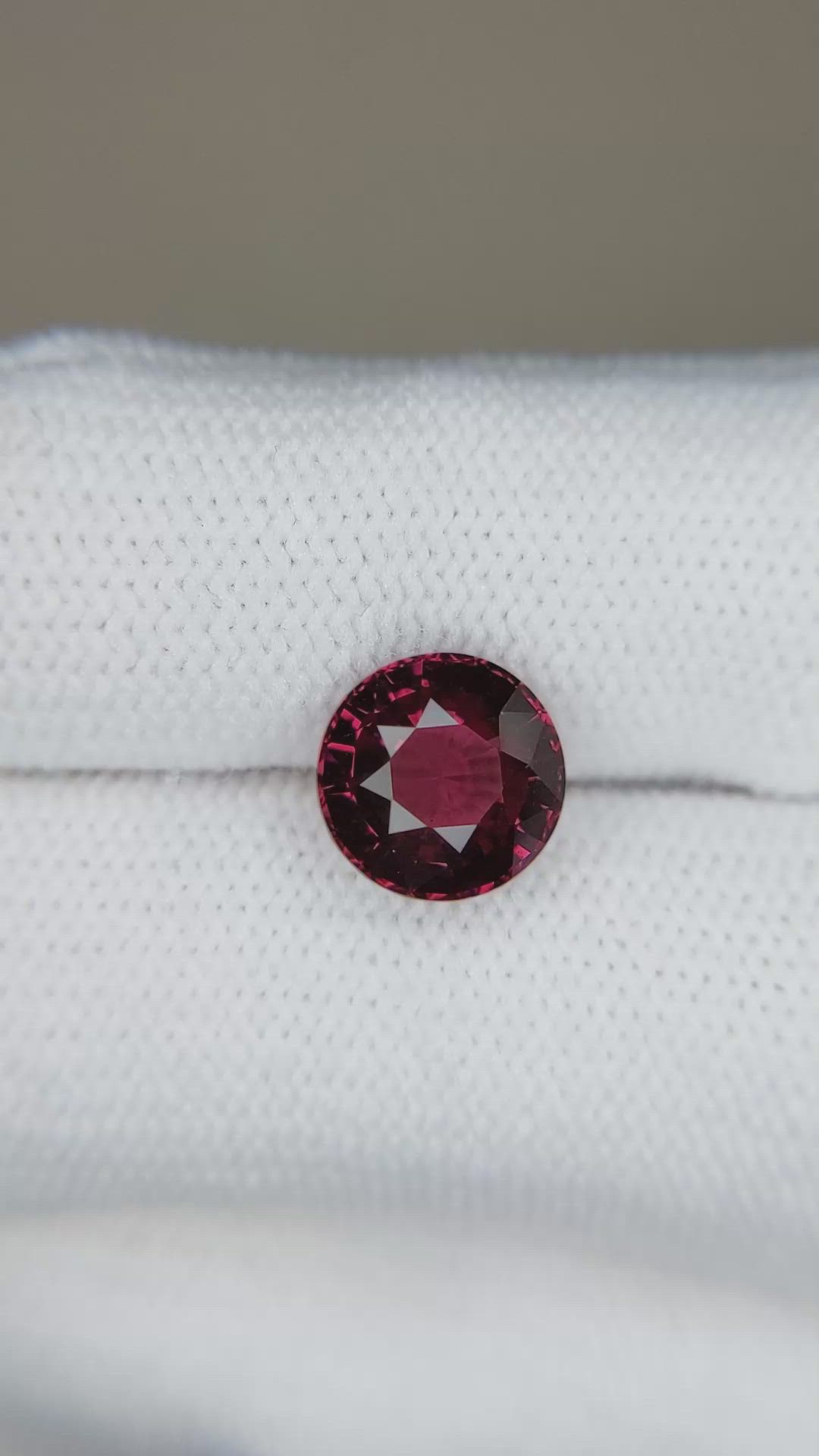 3.16 Ct. Pinkish Red Garnet from Madagascar Size Video