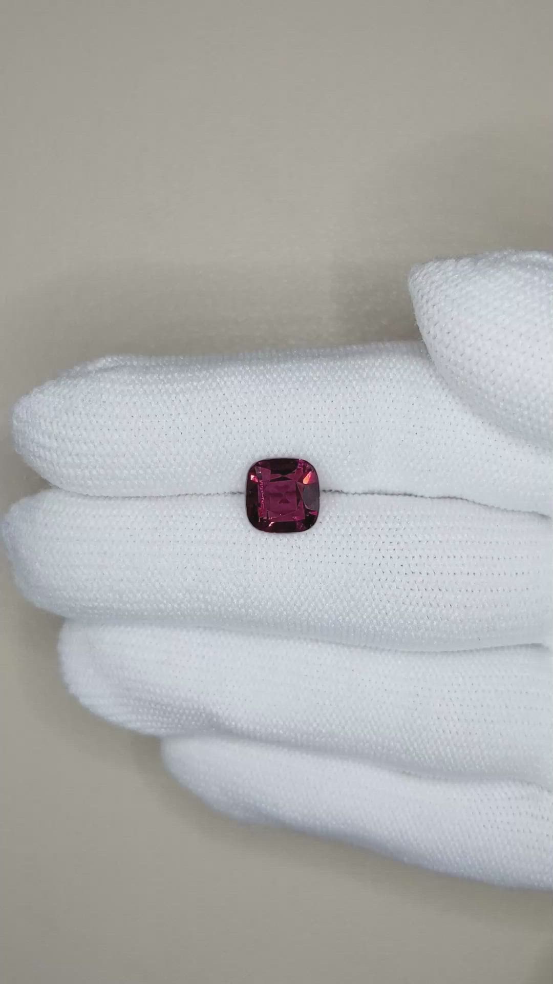 3.22 Ct. Purplish Red Garnet from Madagascar Size Video