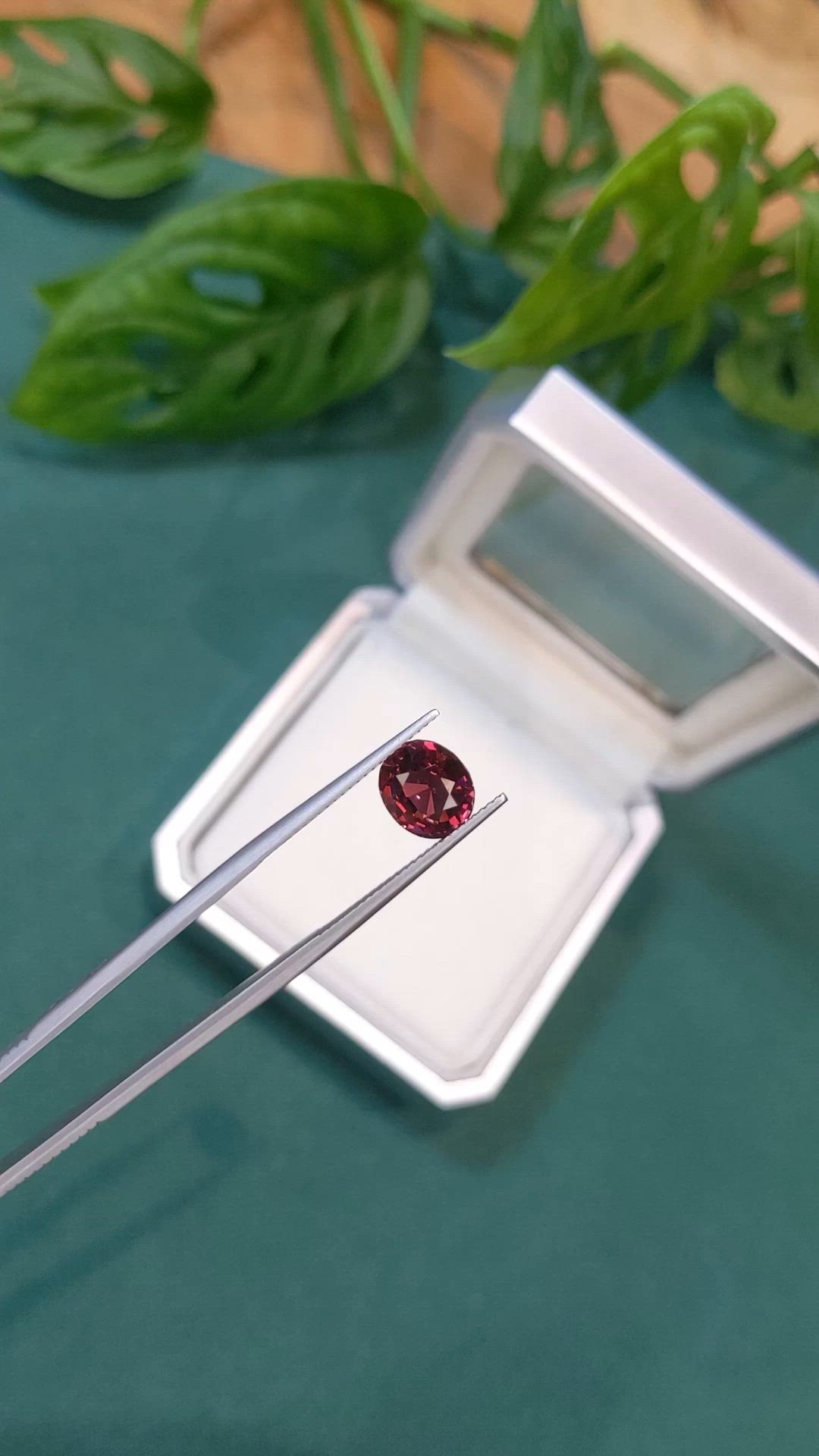 3.16 Ct. Red Garnet from Madagascar Size Video