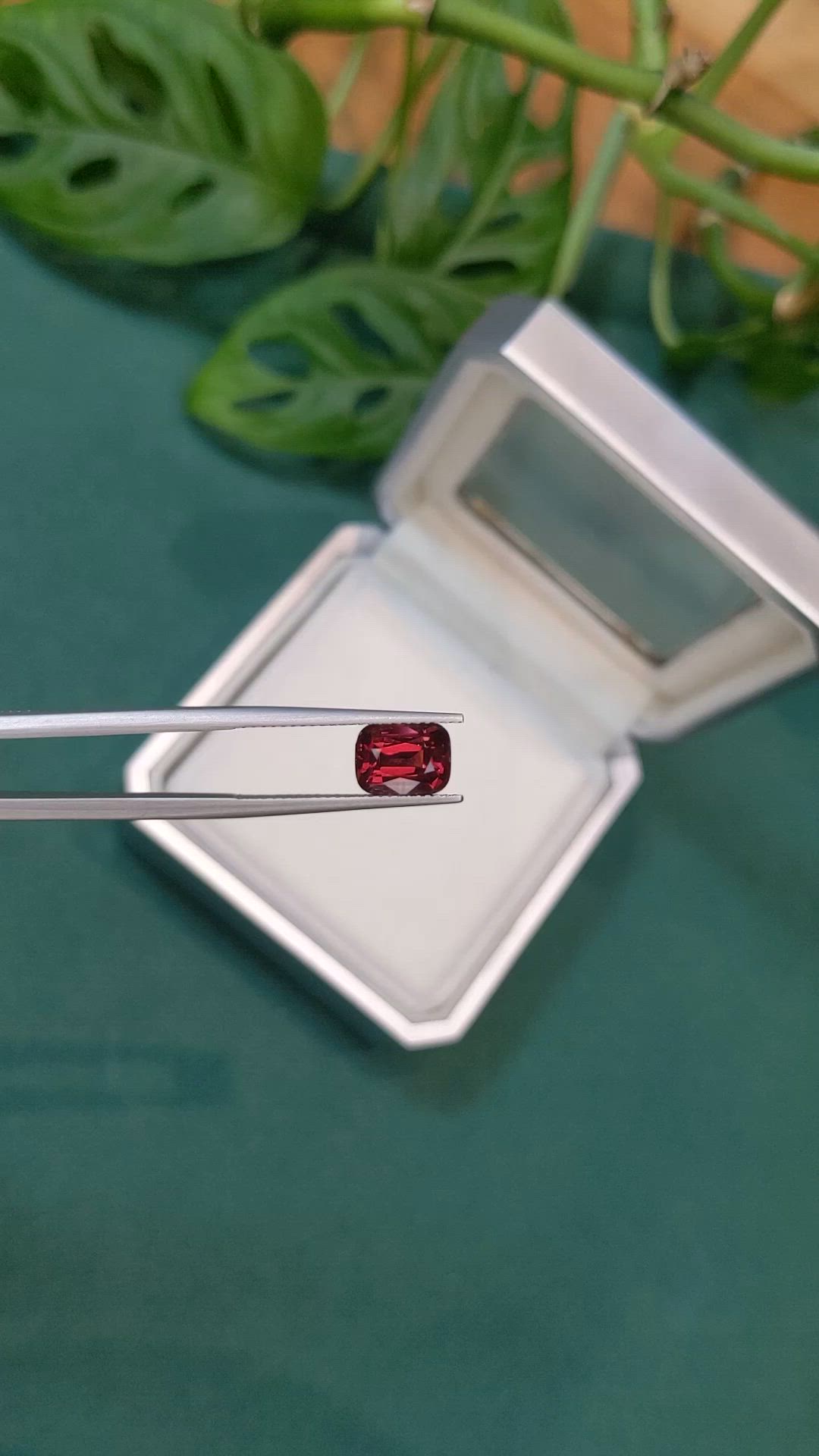 2.92 Ct. Red Garnet from Madagascar Size Video
