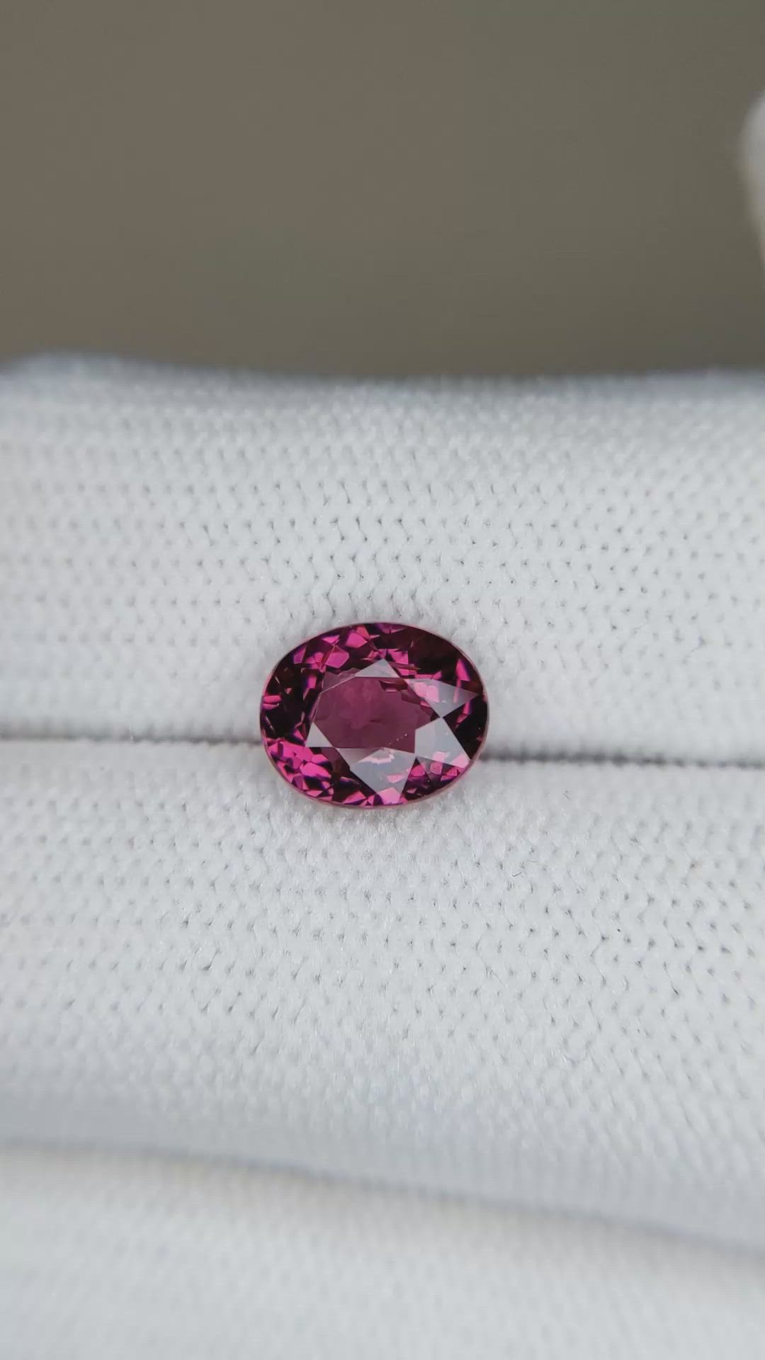 2.13 Ct. Purplish Pink Garnet from Madagascar Size Video
