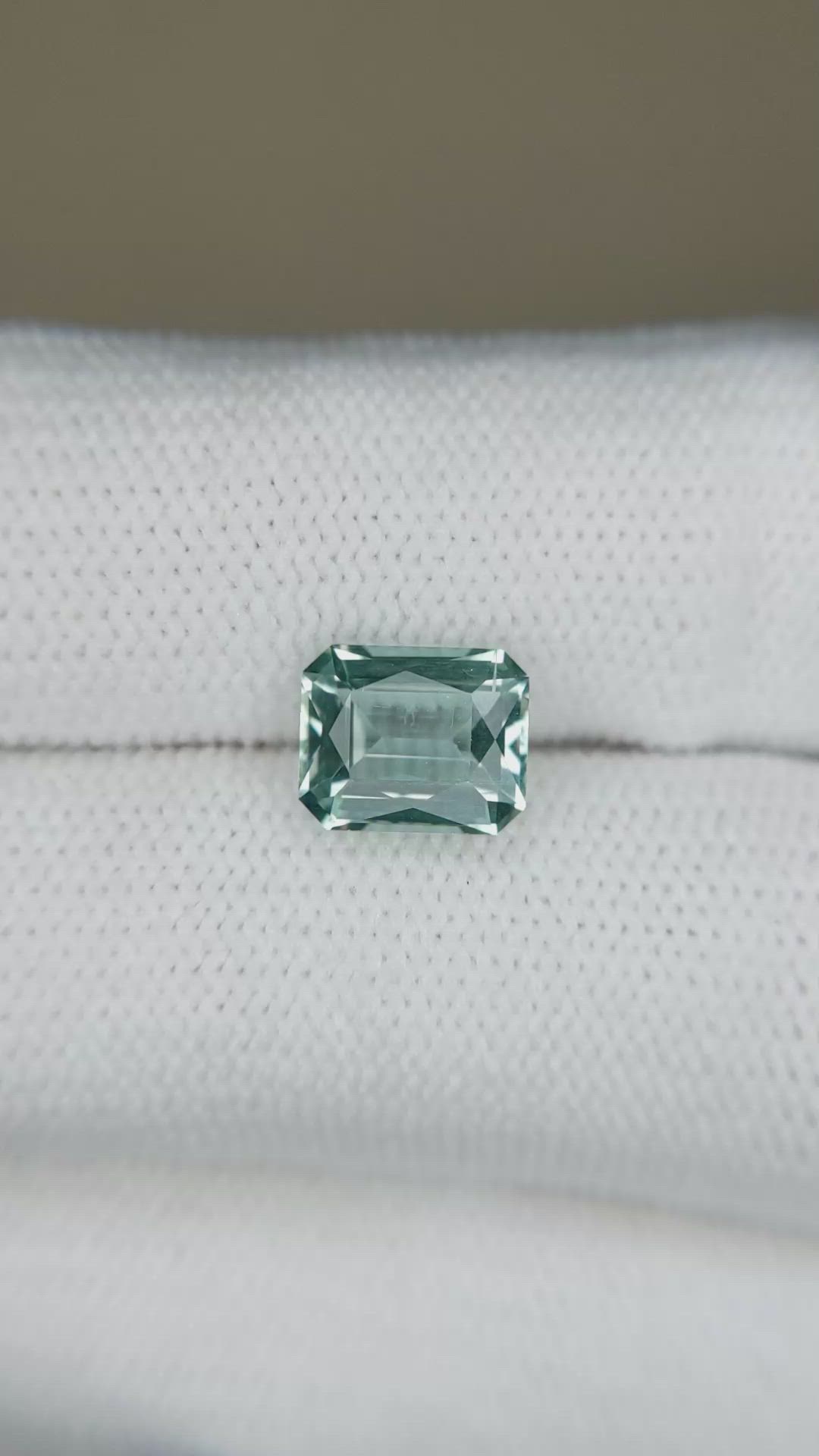 1.95 Ct. Greenish Blue Beryl from Madagascar Size Video