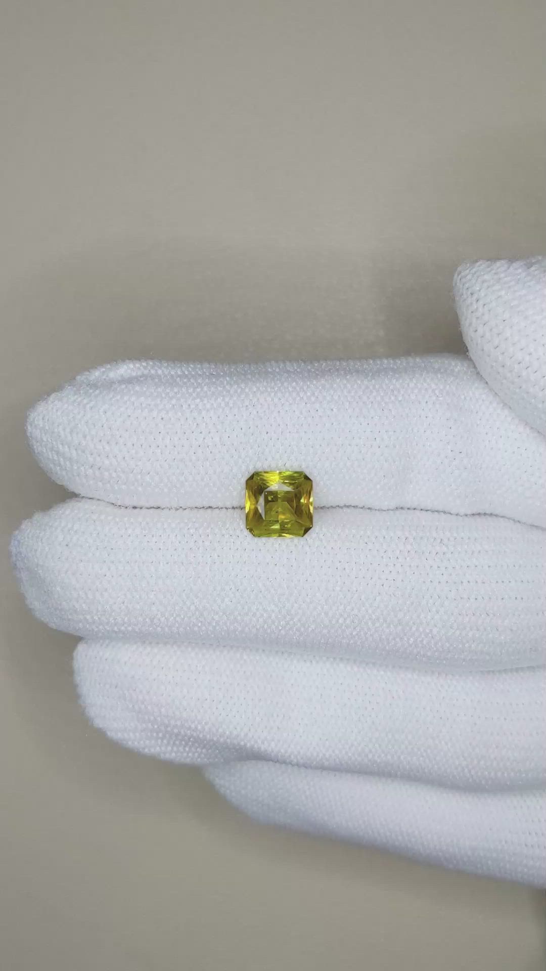 1.43 Ct. Greenish Brown Sphene (Titanite) from Madagascar Size Video