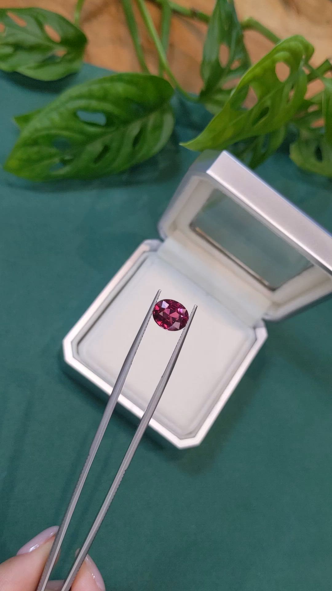 3.01 Ct. Pinkish Red Garnet from Madagascar Size Video
