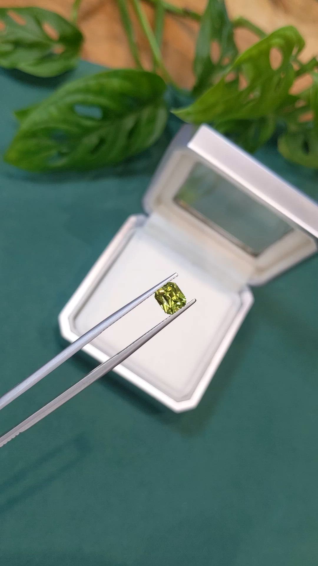 1.46 Ct. Yellowish Green Chrysoberyl from Madagascar Size Video