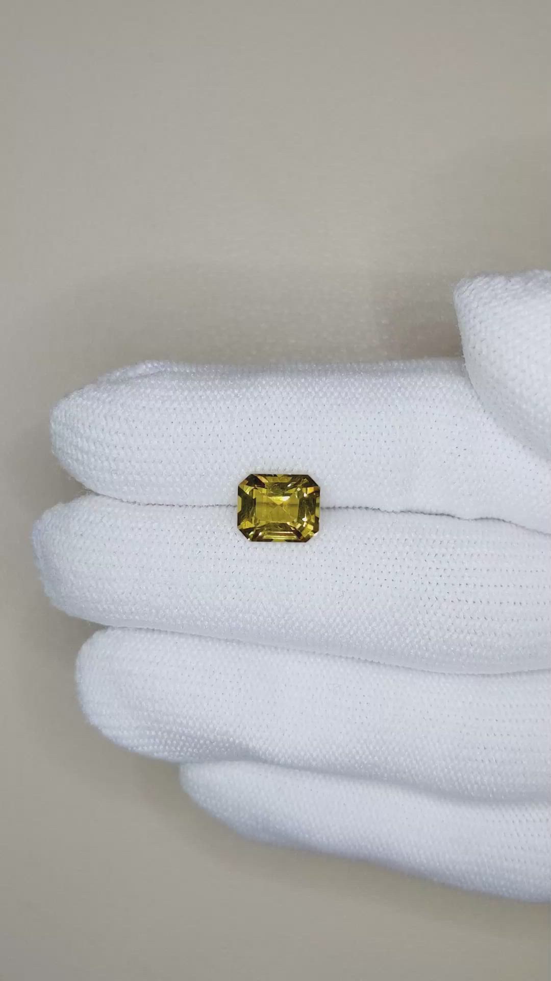 2.20 Ct. Brownish Yellow Heliodor from Madagascar Size Video