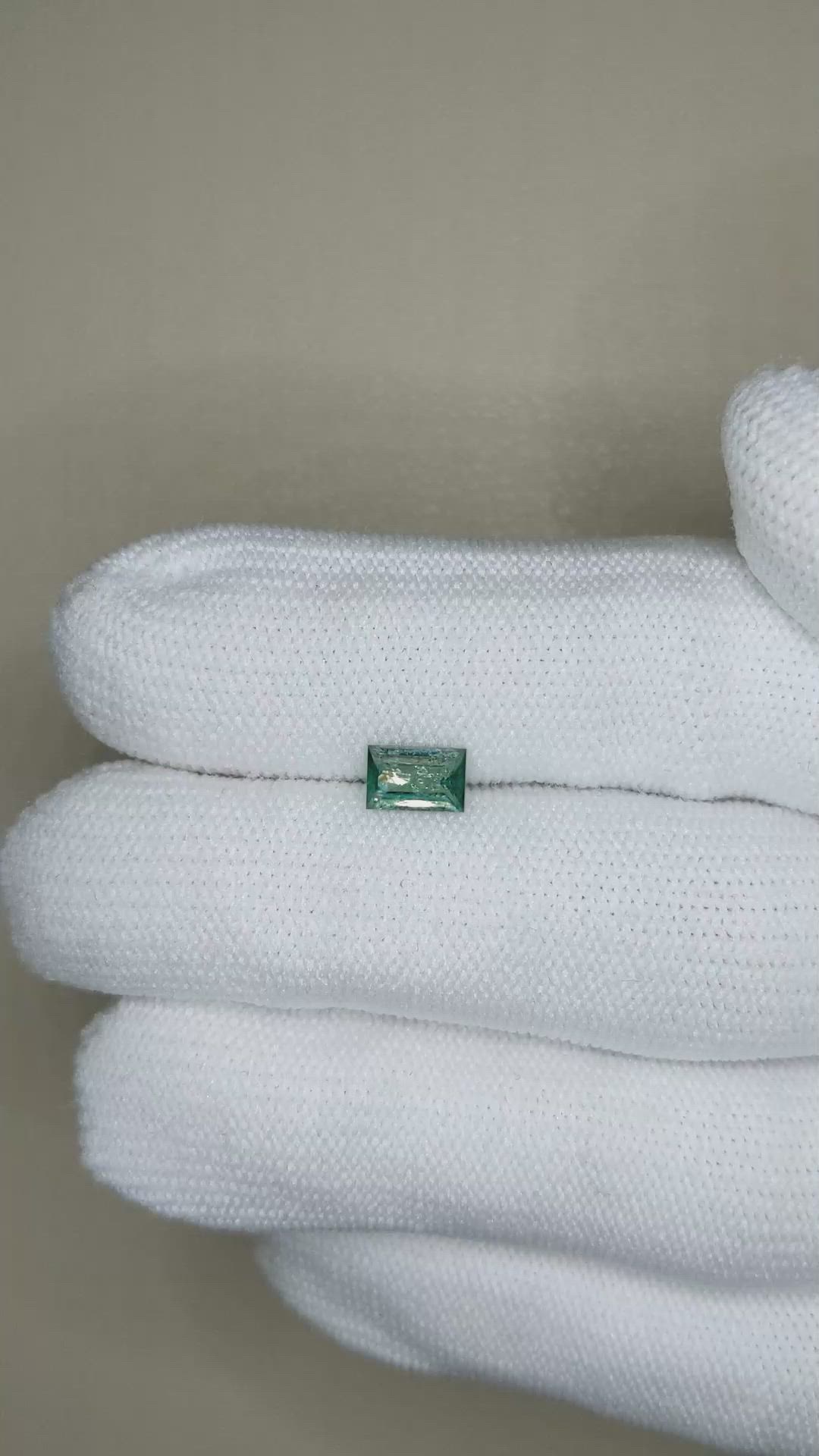 0.55 Ct. Green Grandidierite from Madagascar Size Video