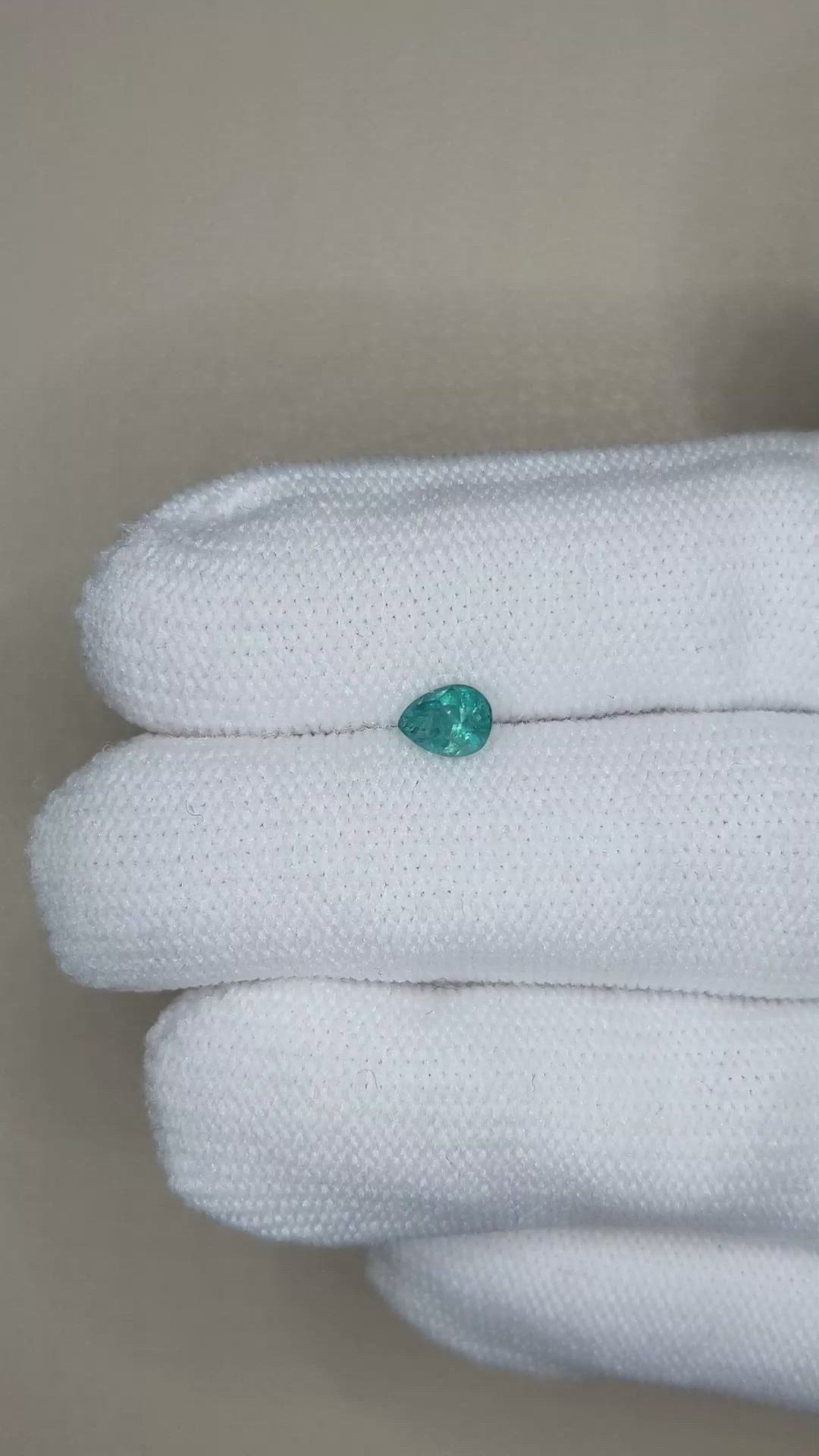 0.42 Ct. Green Grandidierite from Madagascar Size Video