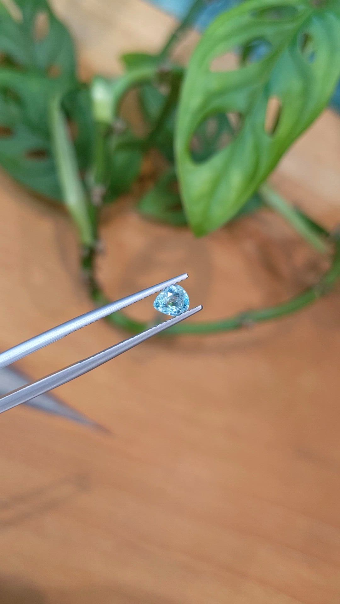 0.51 Ct. Green Grandidierite from Madagascar Size Video