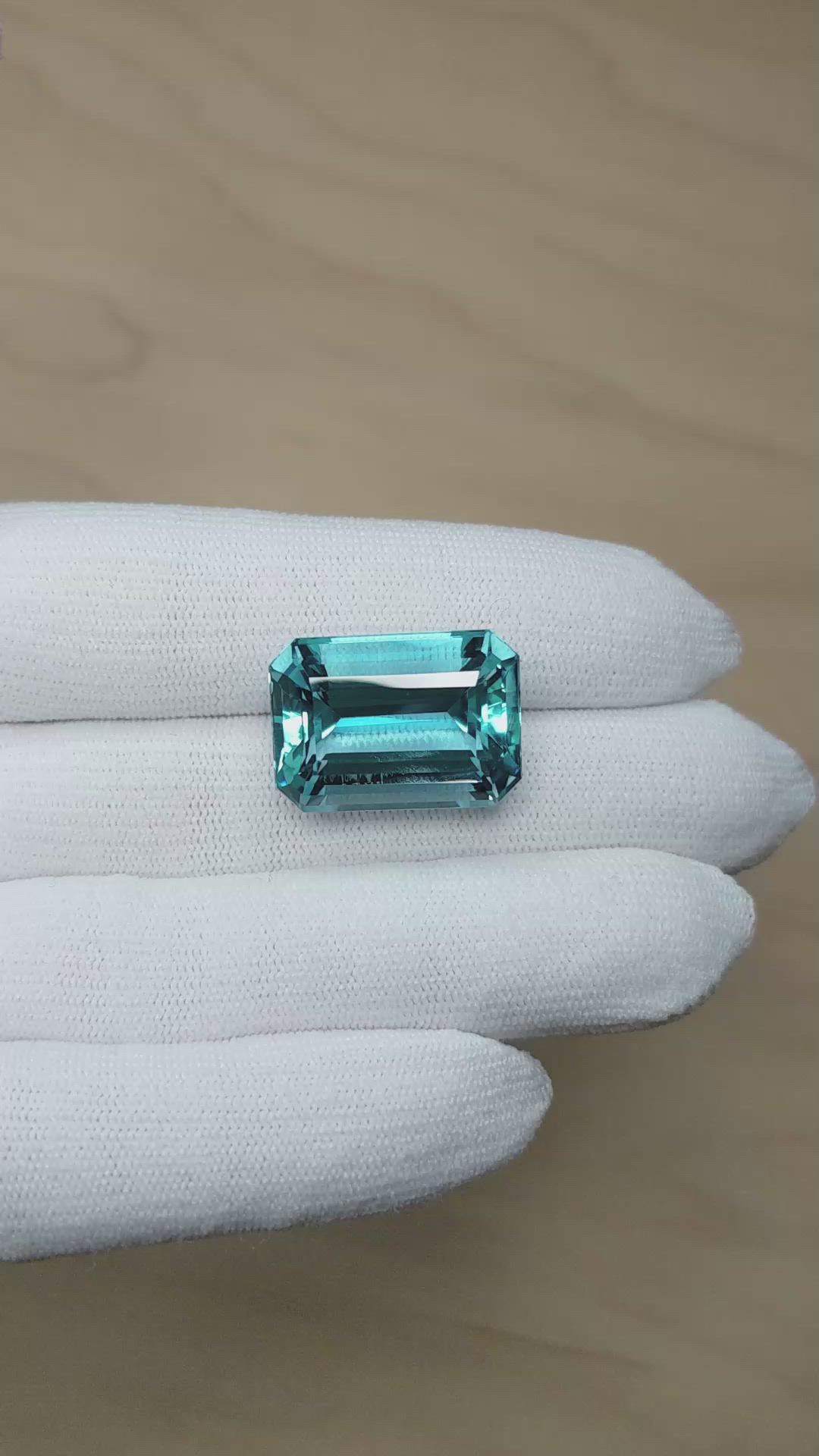 30.36 Ct. Blue Aquamarine from Brazil Size Video