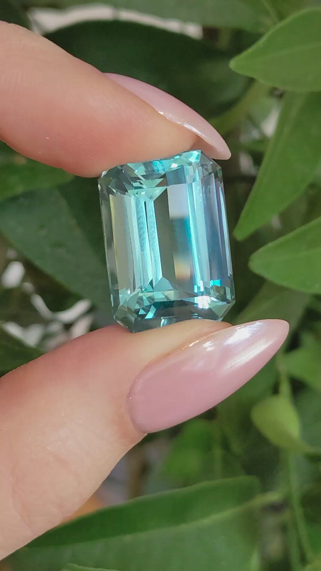 30.36 Ct. Blue Aquamarine from Brazil Size Video