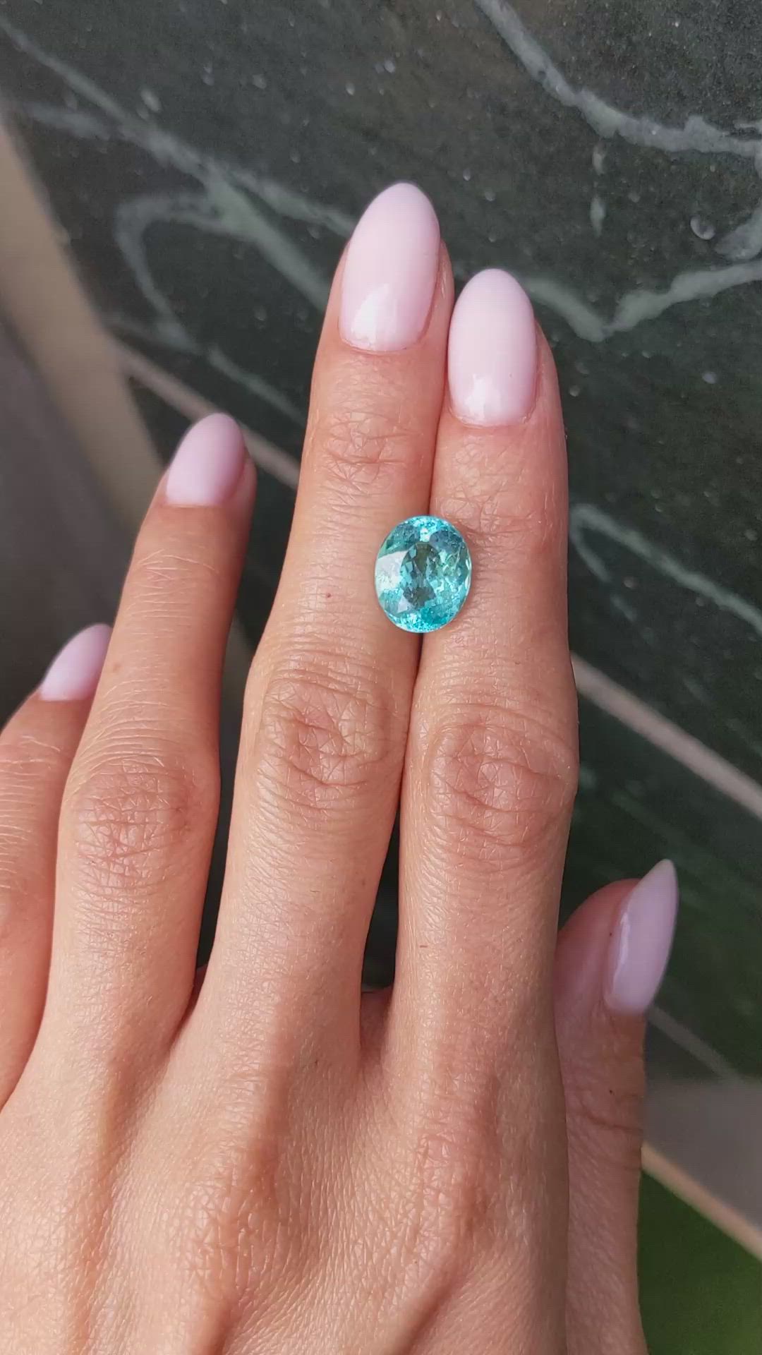 4.20 Ct. Paraiba Tourmaline from Mozambique Size Video