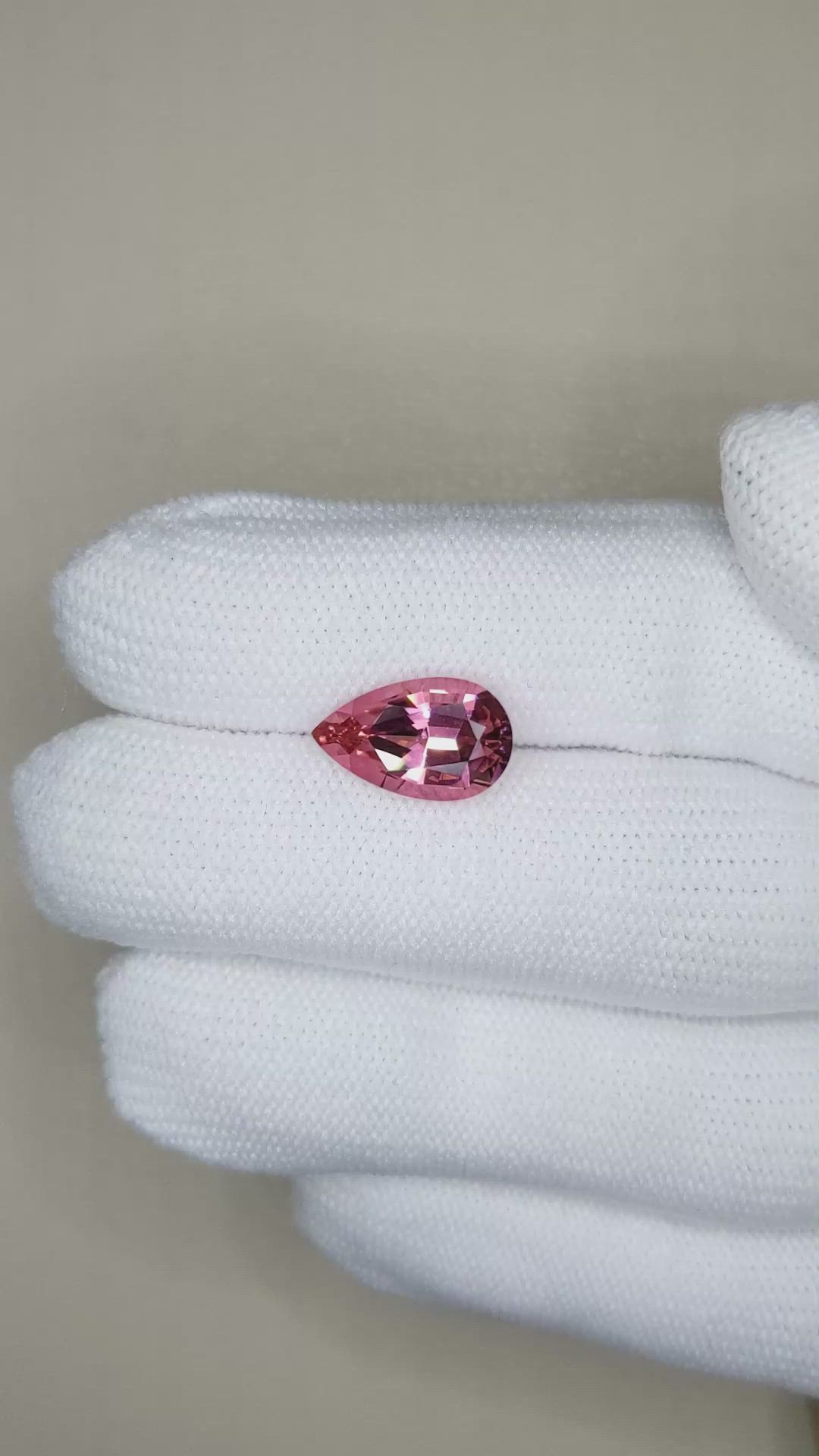2.99 Ct. Pink Tourmaline from Mozambique Size Video