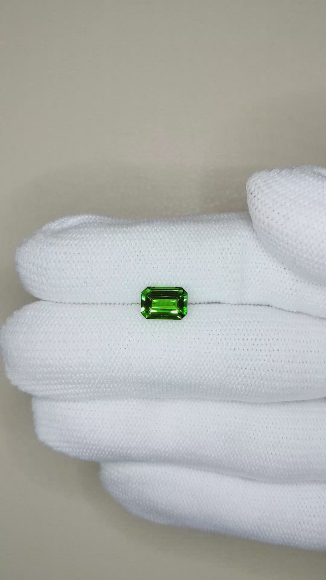 1.58 Ct. Tsavorite Garnet from Tanzania Size Video